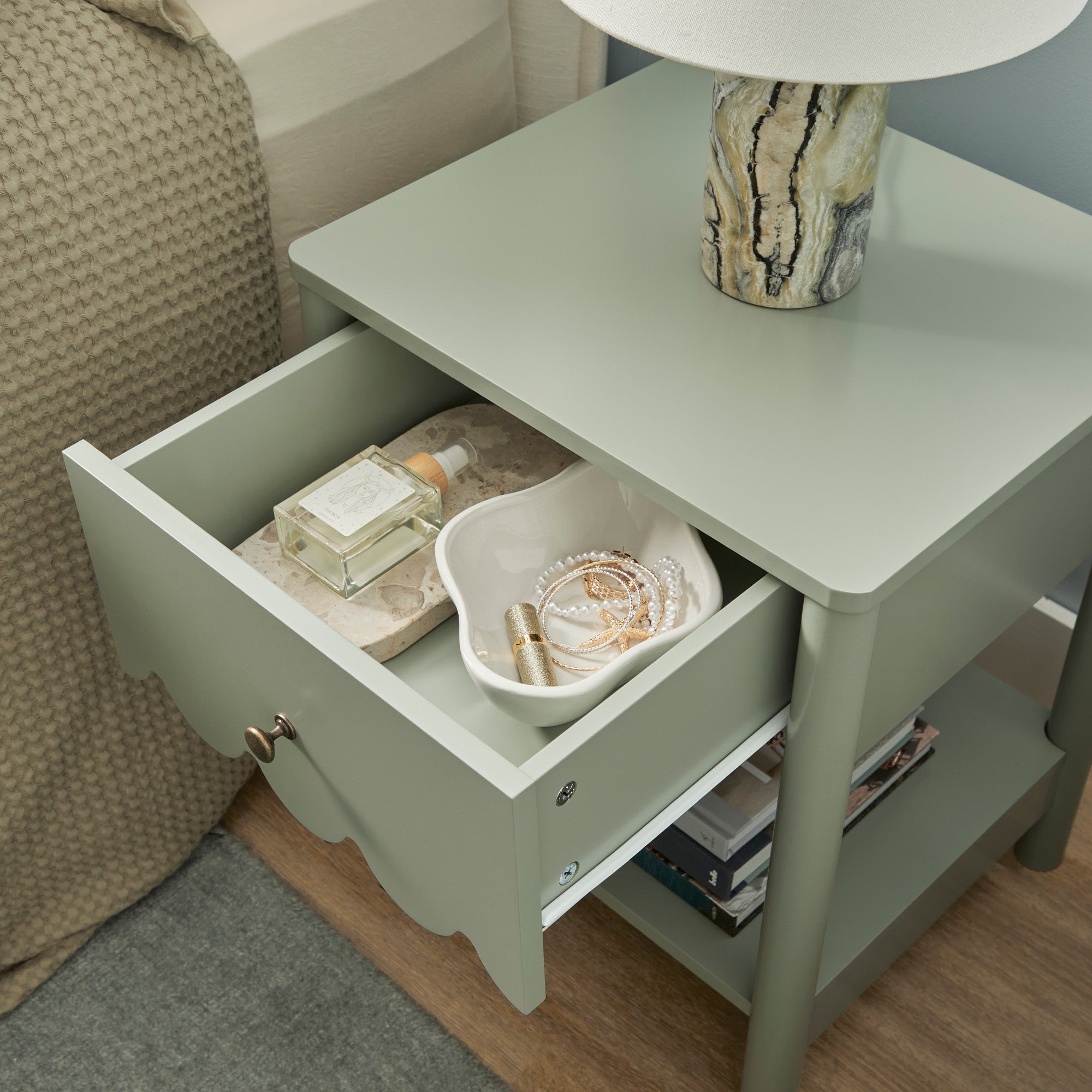 Sally Bedside Table Sage