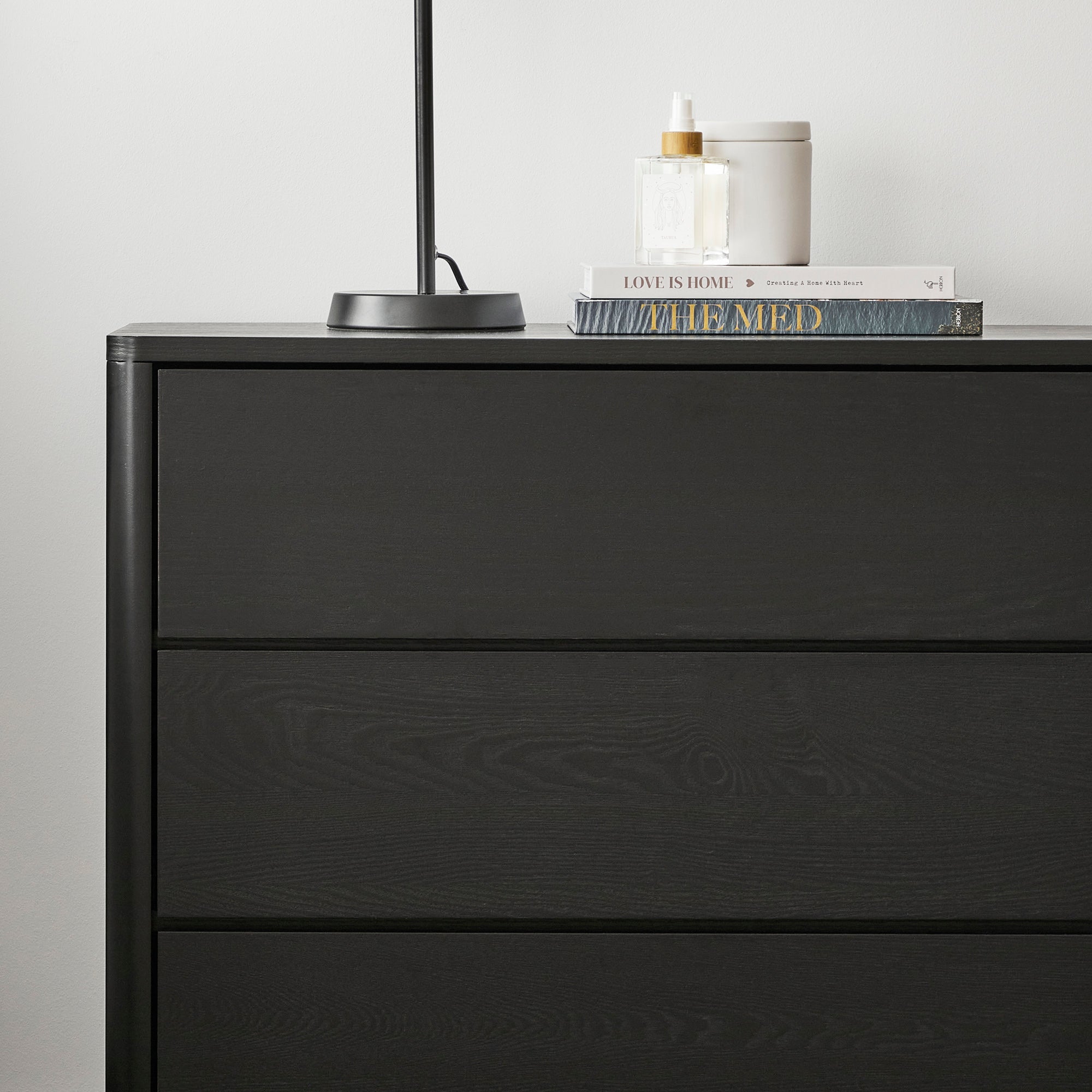 Taupo Chest of 3 Drawers Black