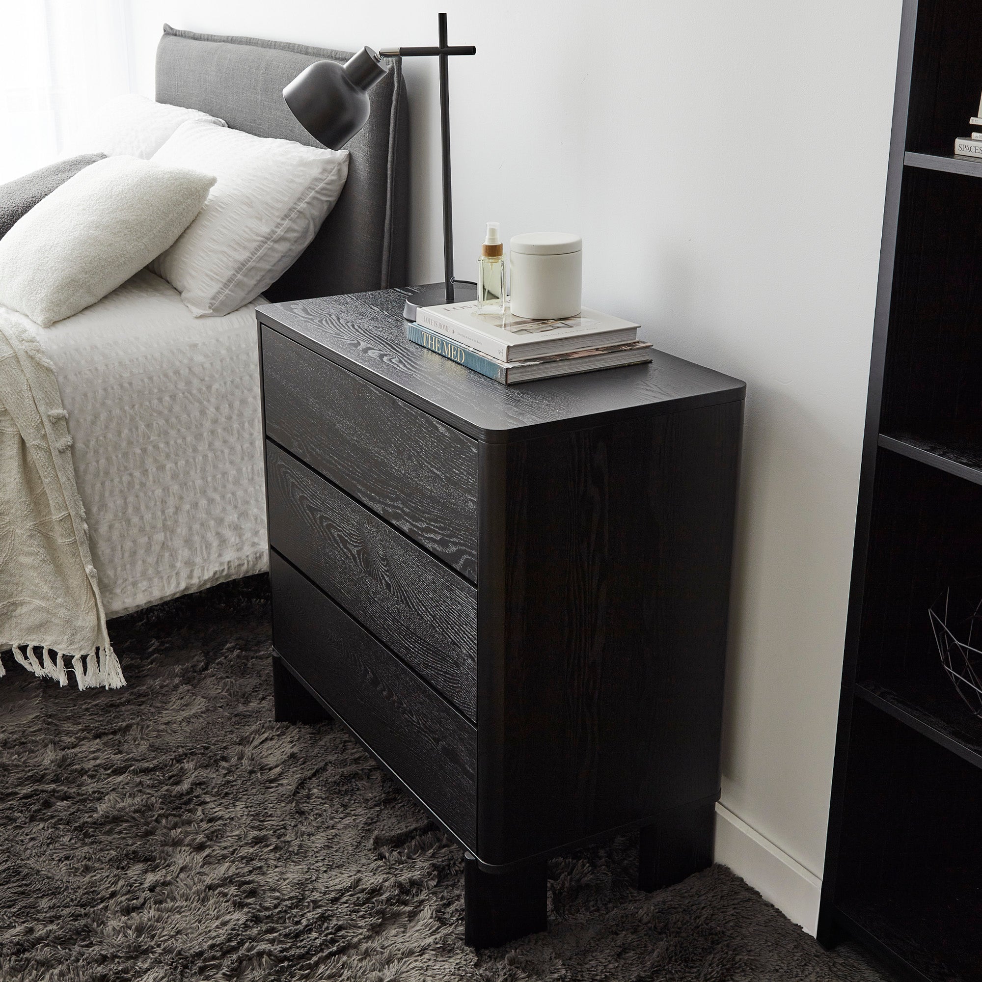 Taupo Chest of 3 Drawers Black