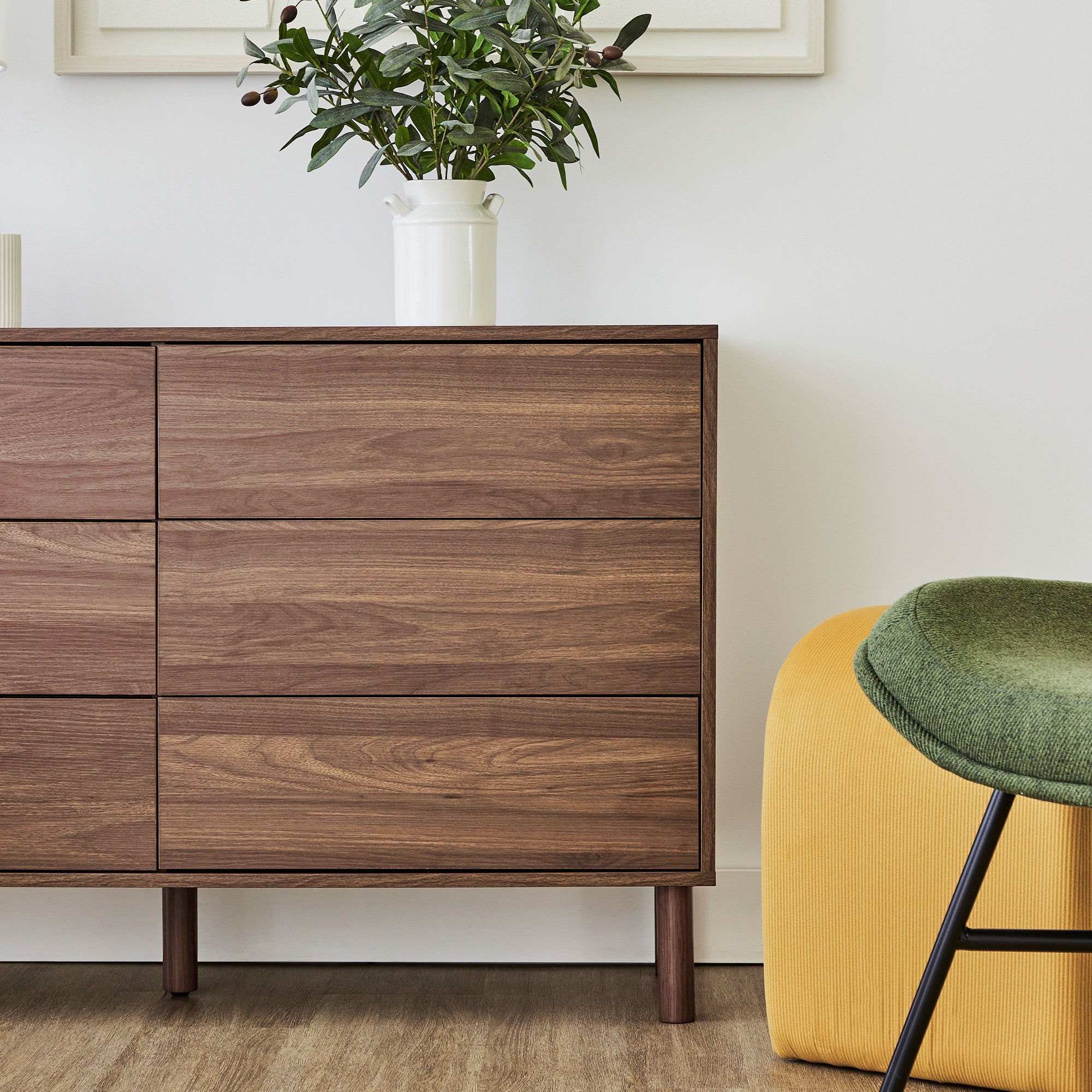 Norquay Chest of 6 Drawers Walnut