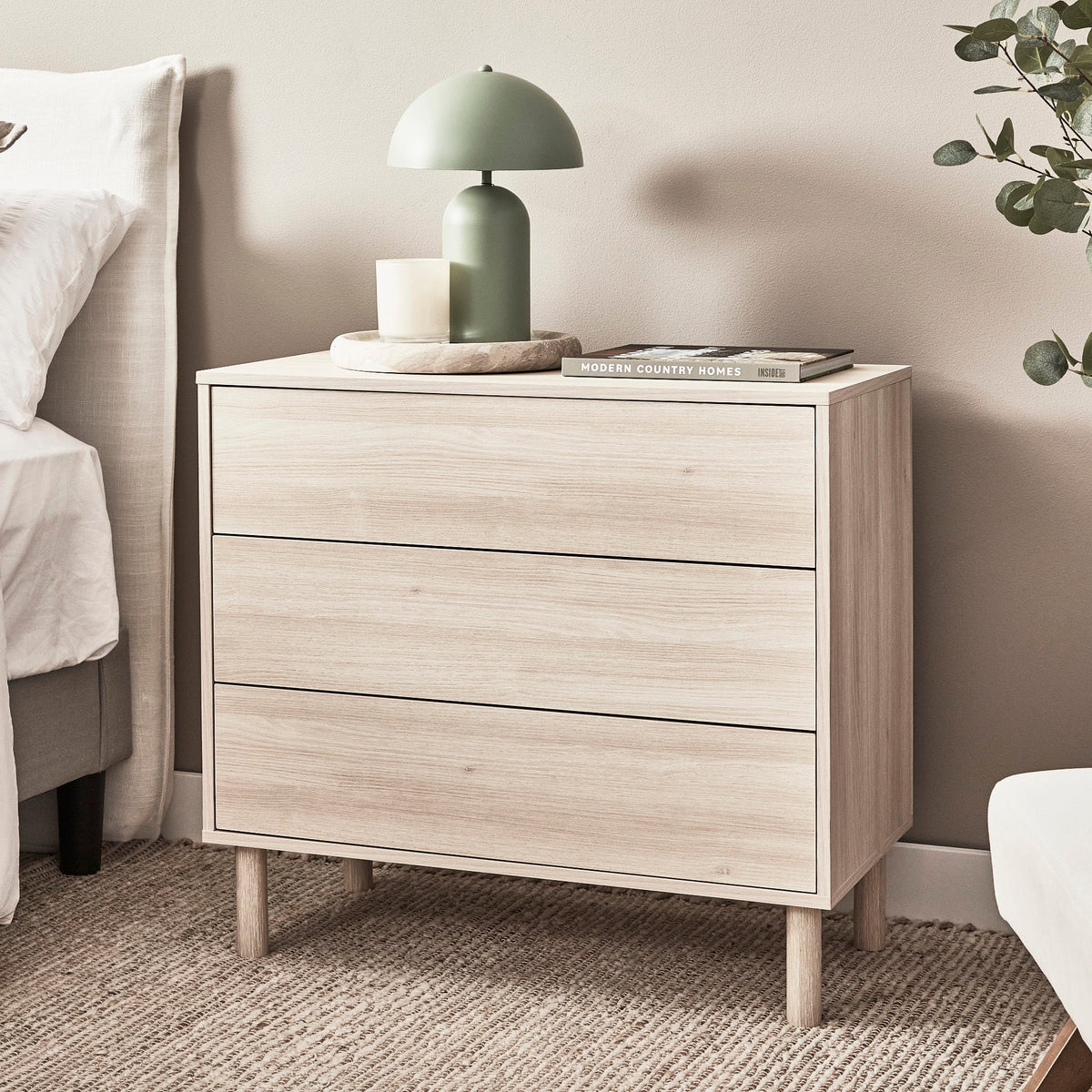 Norquay Chest of 3 Drawers Light Oak