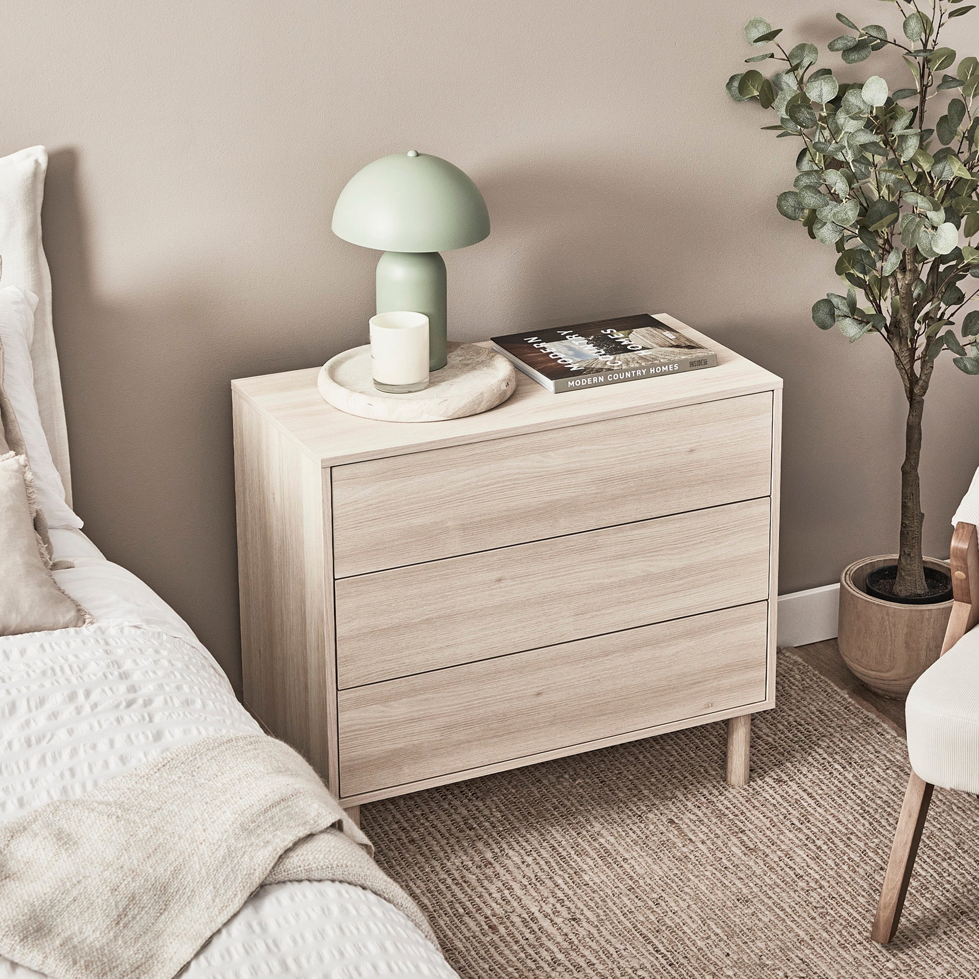 Norquay Chest of 3 Drawers Light Oak