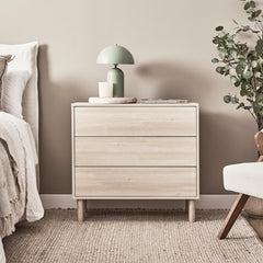 Norquay Chest of 3 Drawers Light Oak