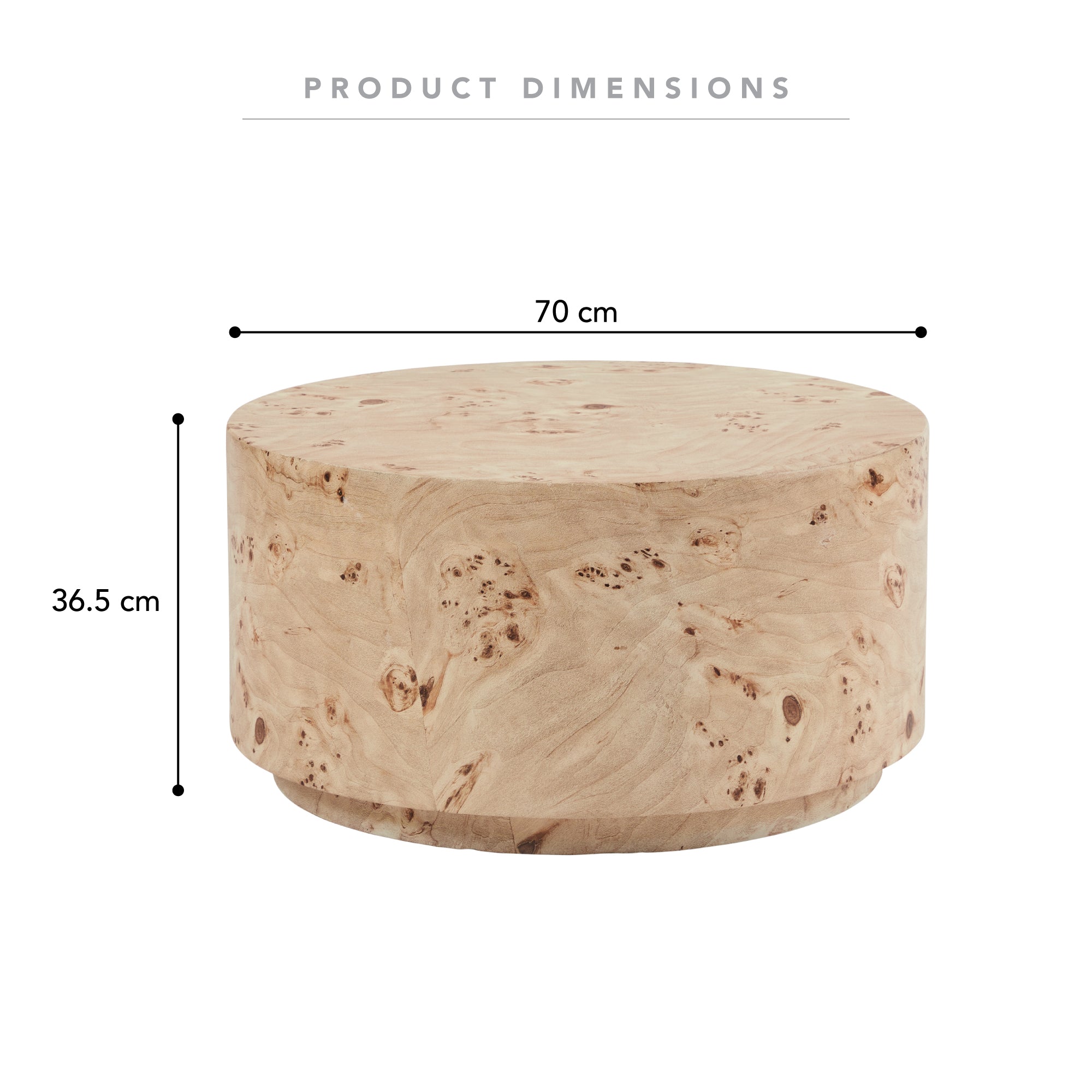 Elena Burl Look Coffee Table
