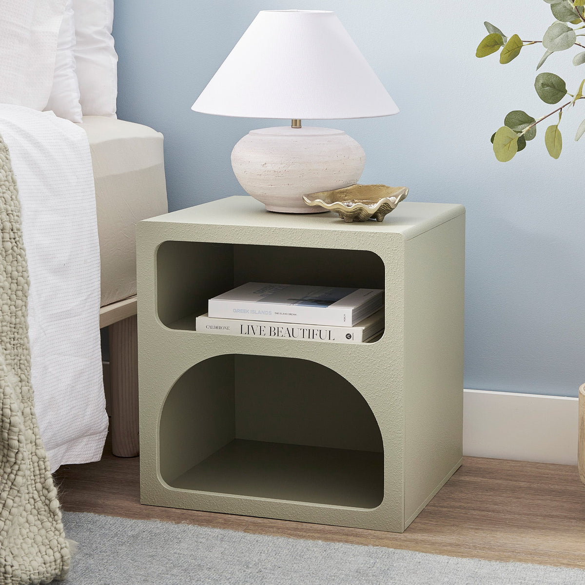 Santorini Bedside Table Green