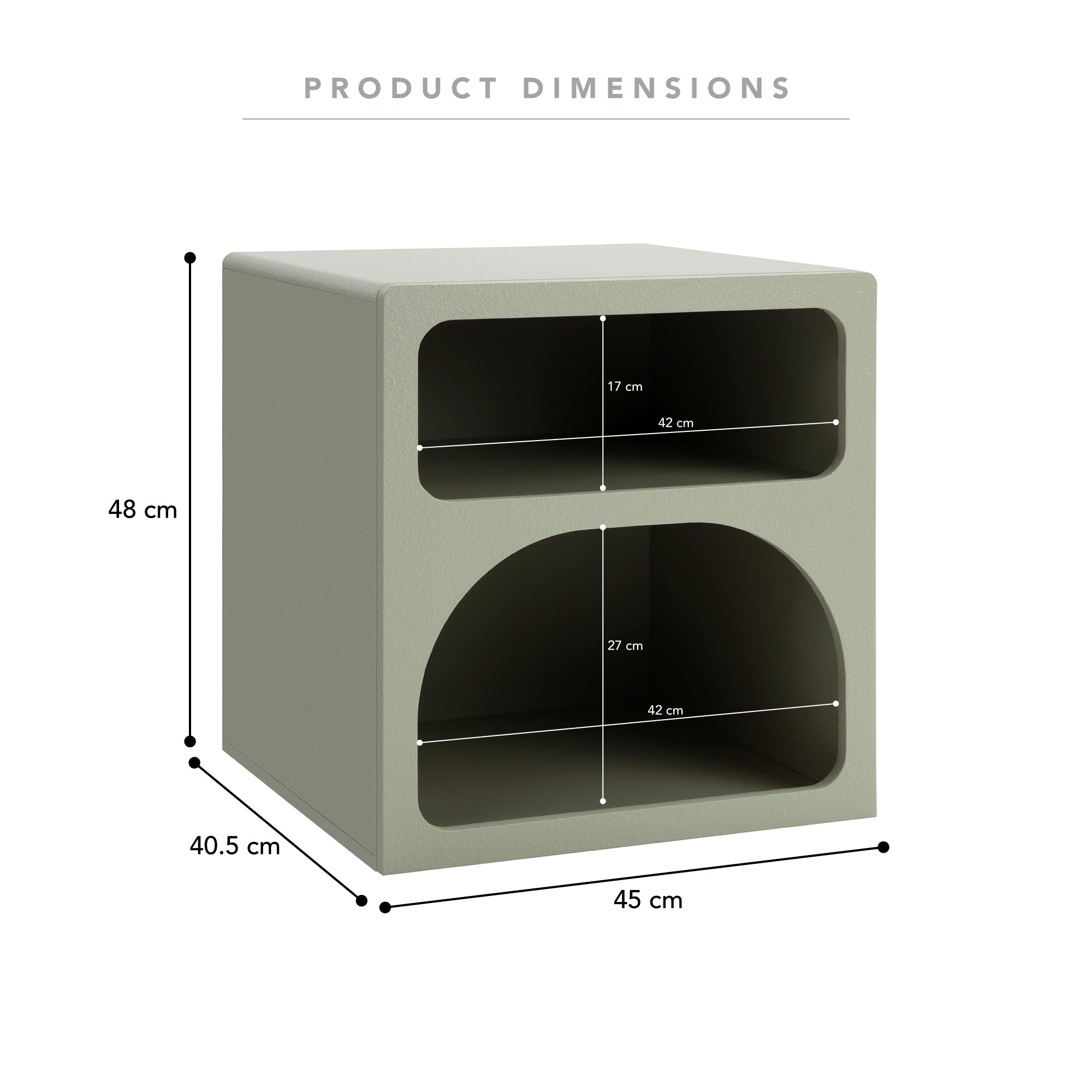 Santorini Bedside Table Green