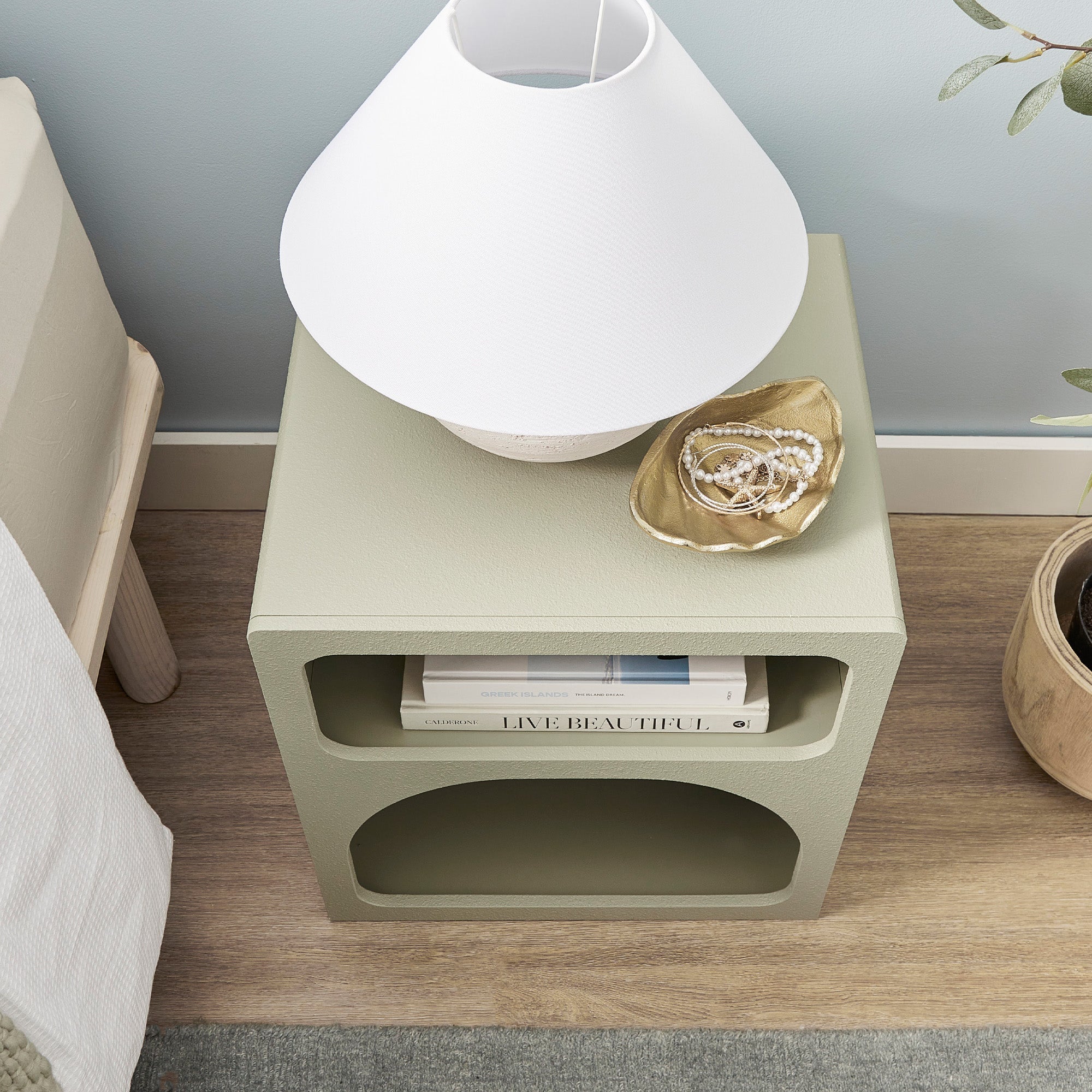 Santorini Bedside Table Green