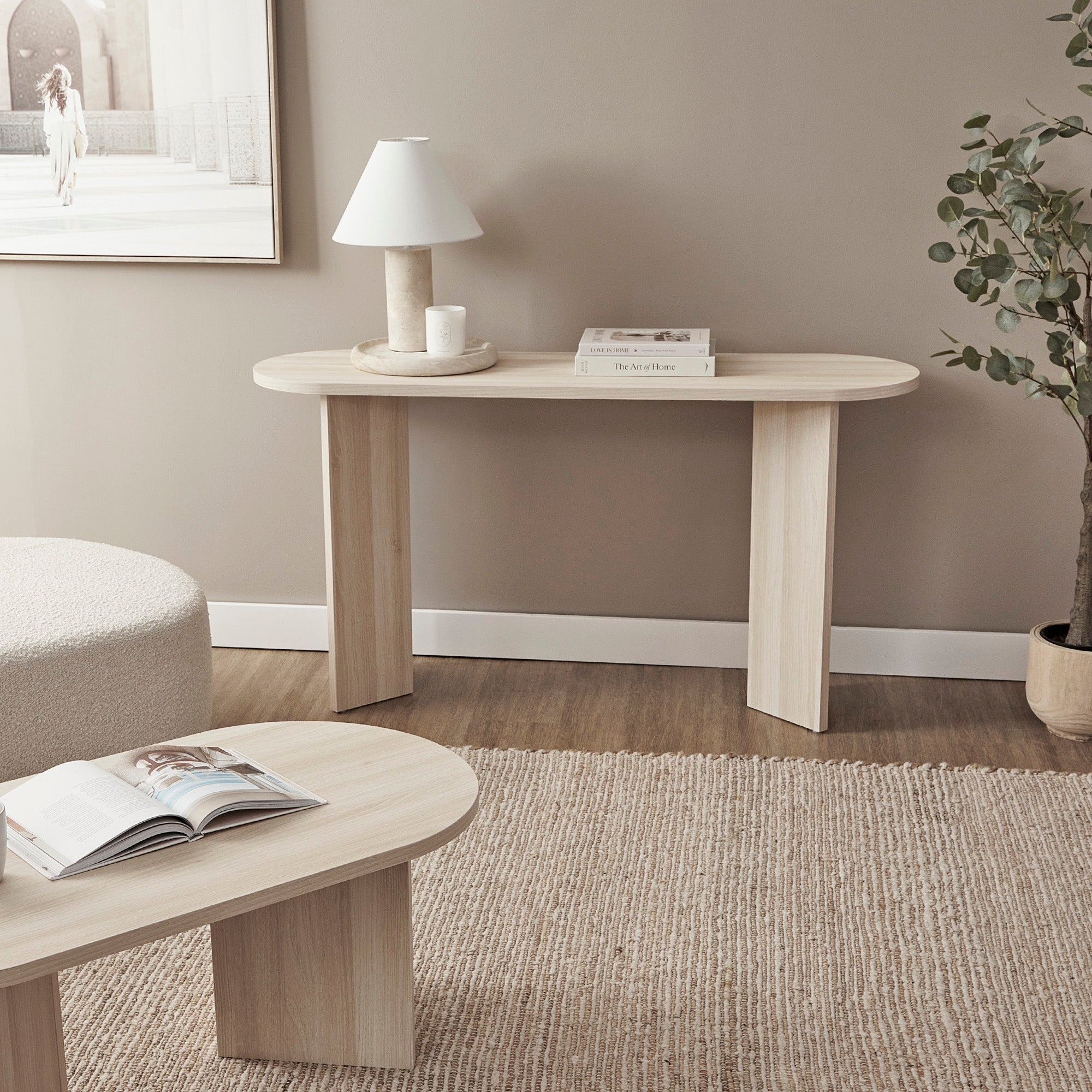 Norquay Console Table Light Oak (140cm)