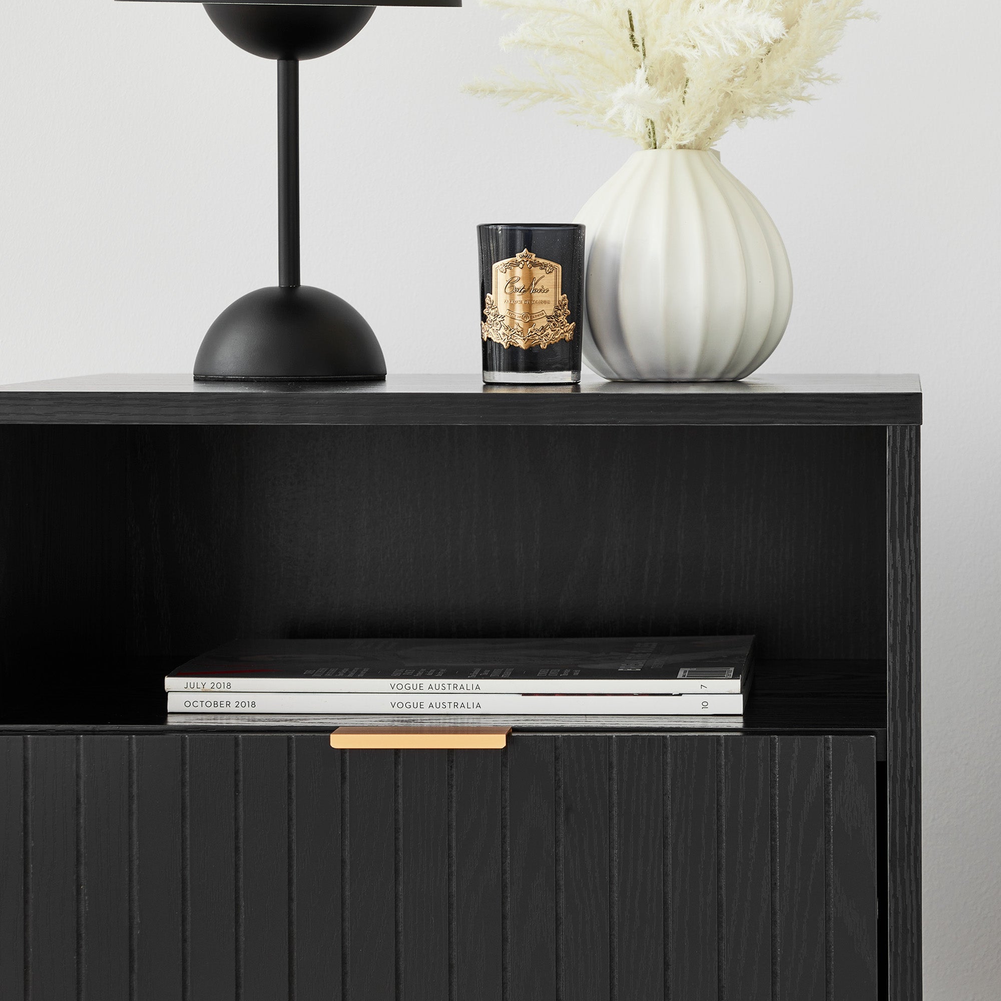 Apia Bedside Table Black (Set of 2)