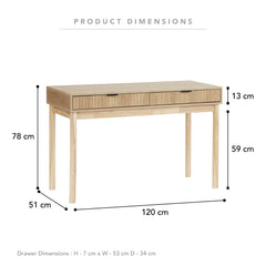 Apia Console Table Natural (120cm)