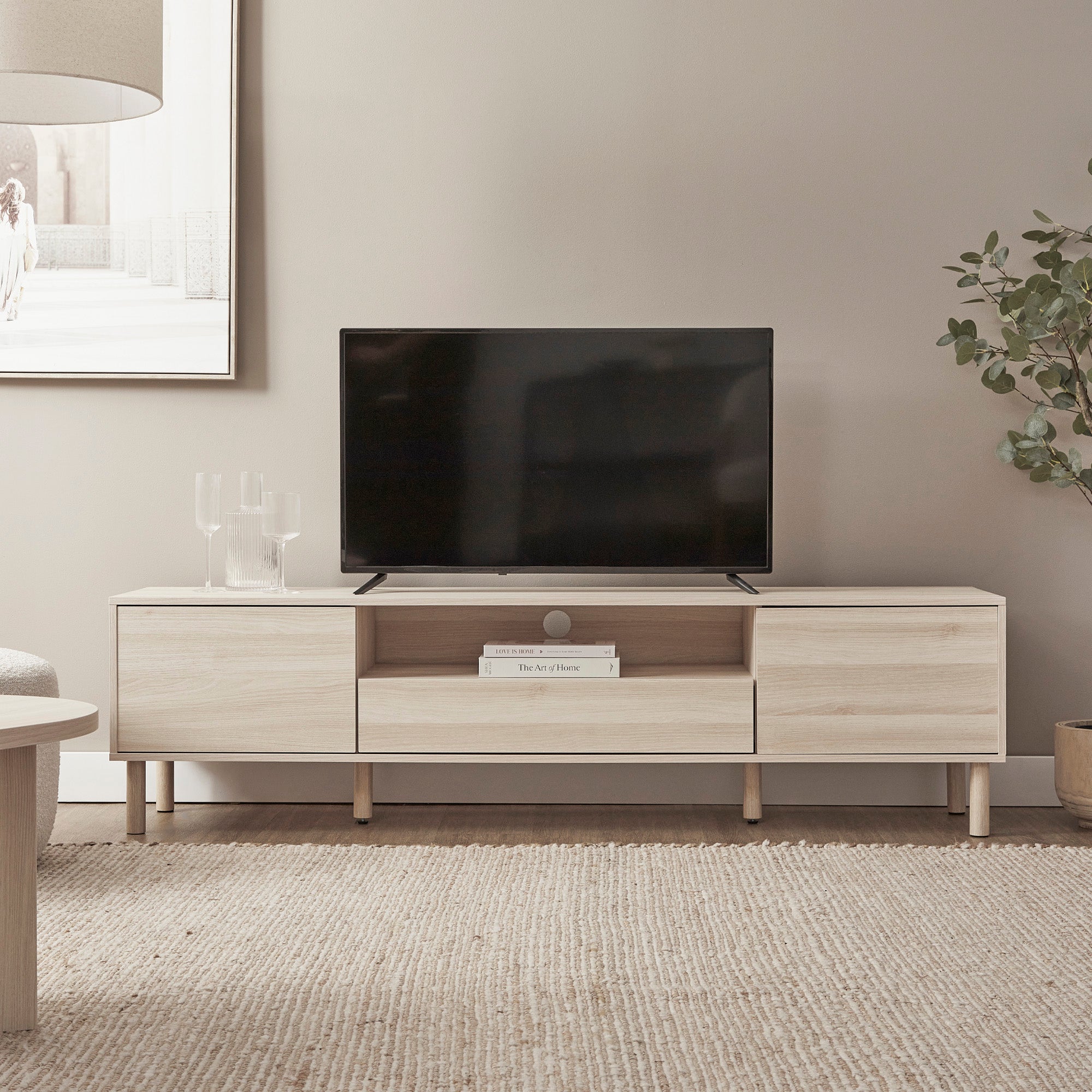 Norquay Entertainment Unit Light Oak (180cm)