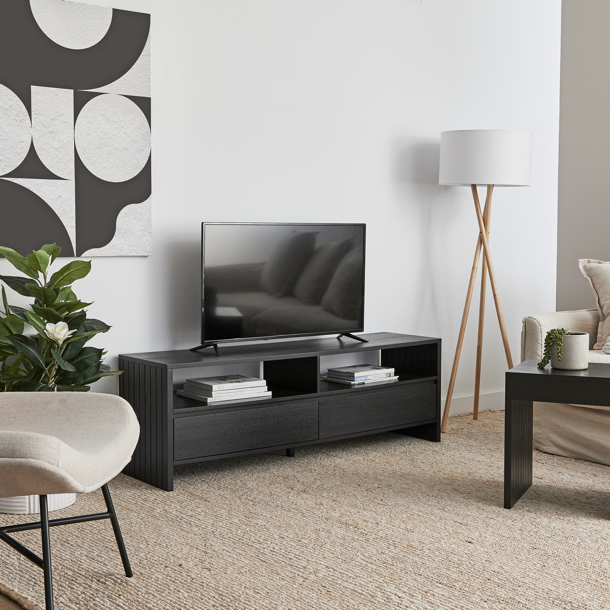 Harper Entertainment Unit Black (150cm)