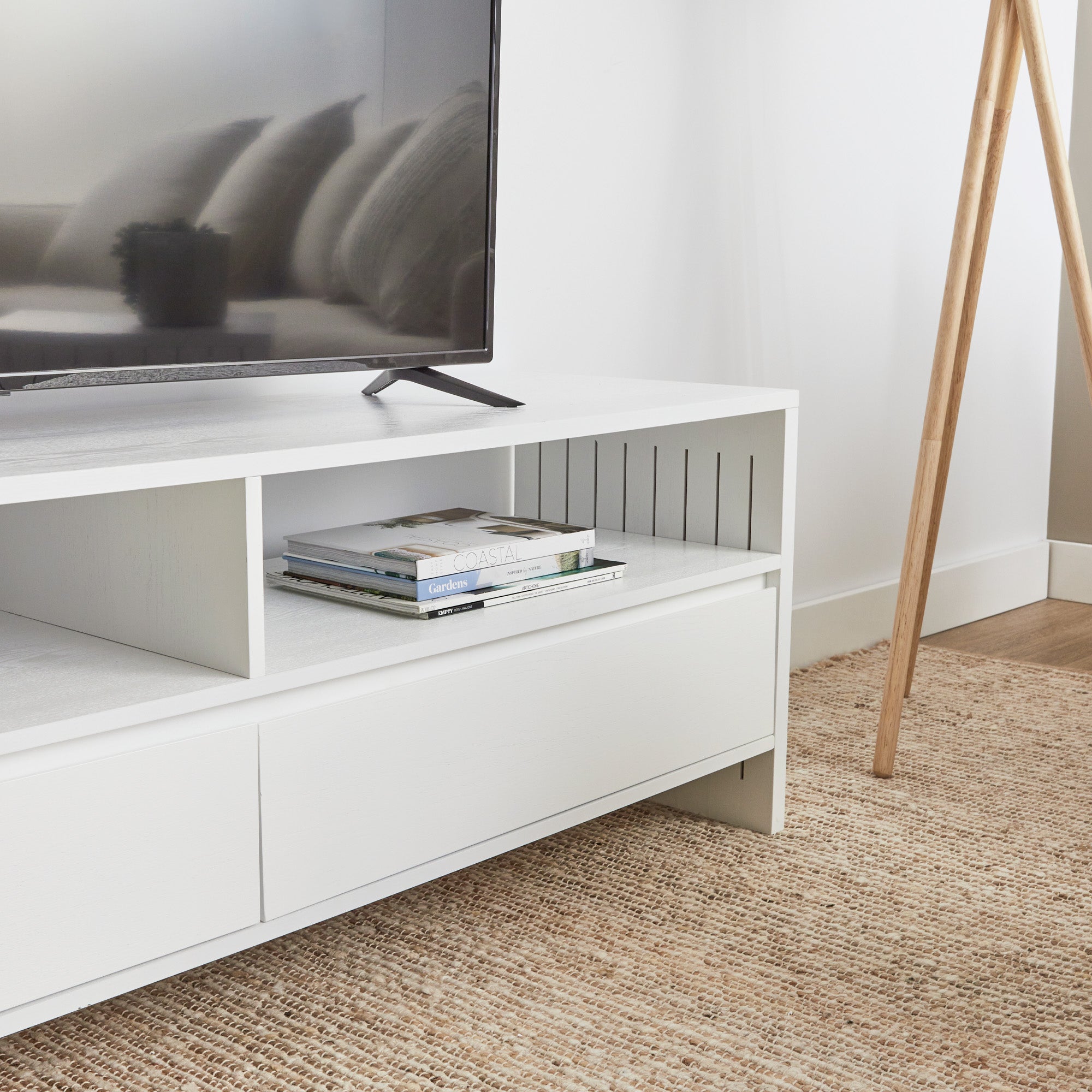 Harper Entertainment Unit White (150cm)