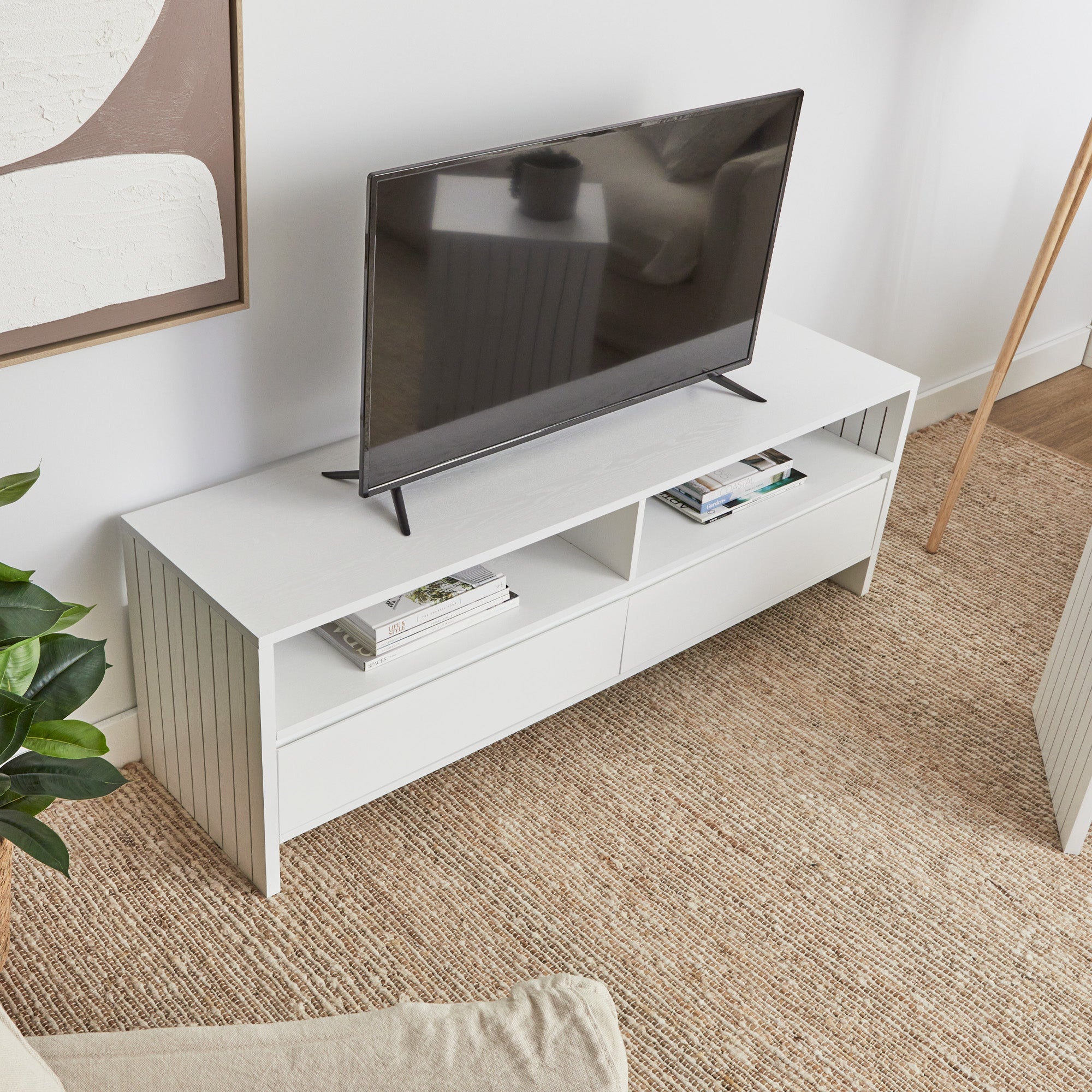 Harper Entertainment Unit White (150cm)
