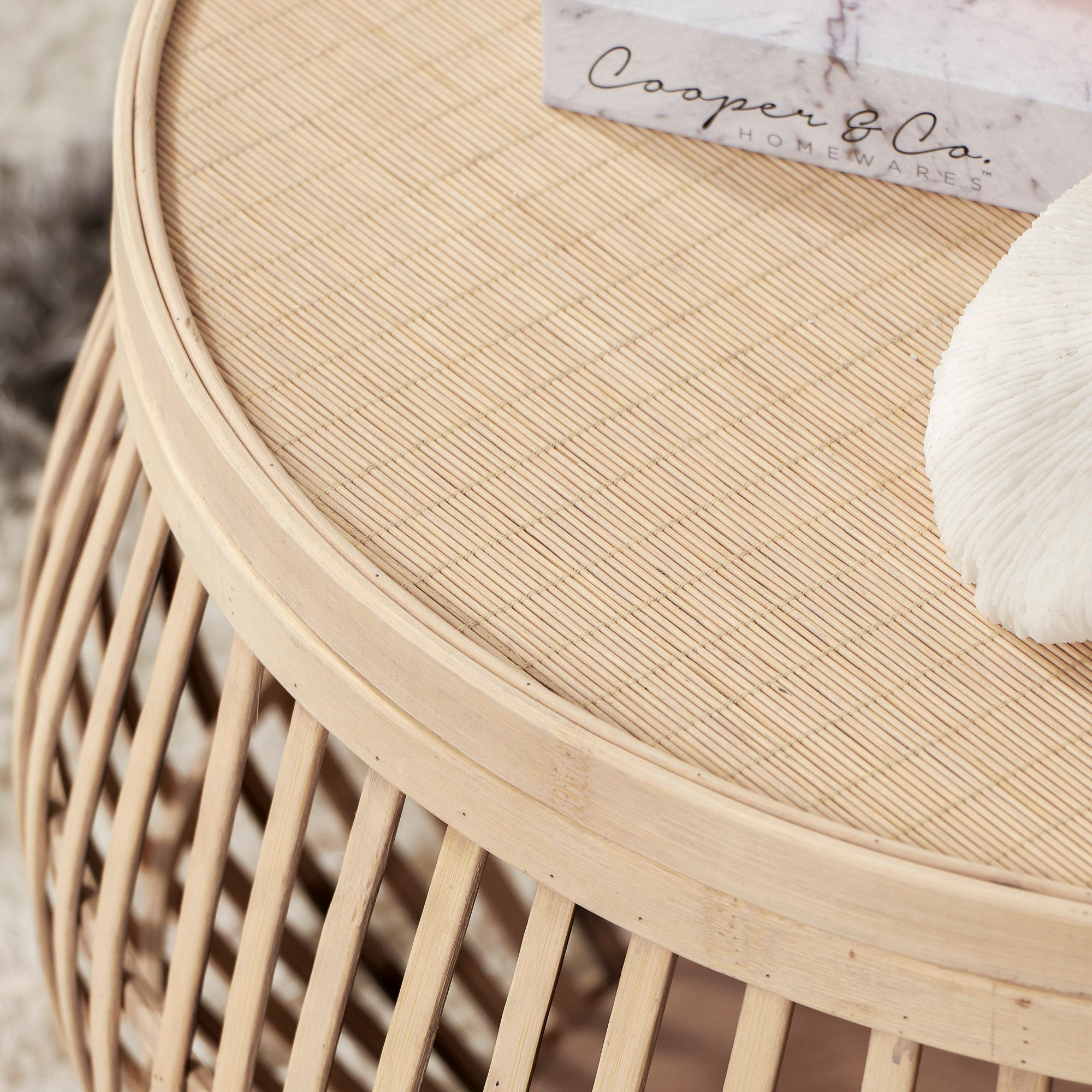 Sara Set of 2 Bamboo Coffee Tables
