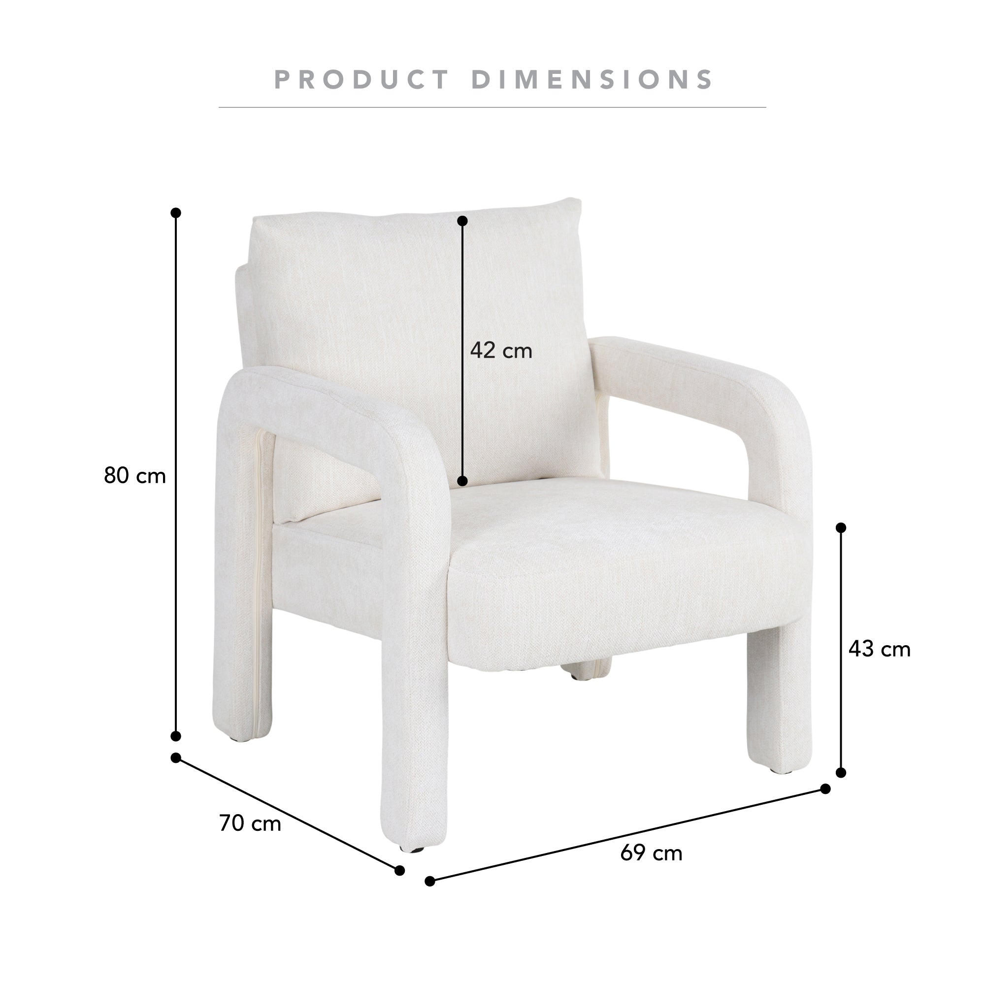 Foster Armchair Cream (Set of 2)