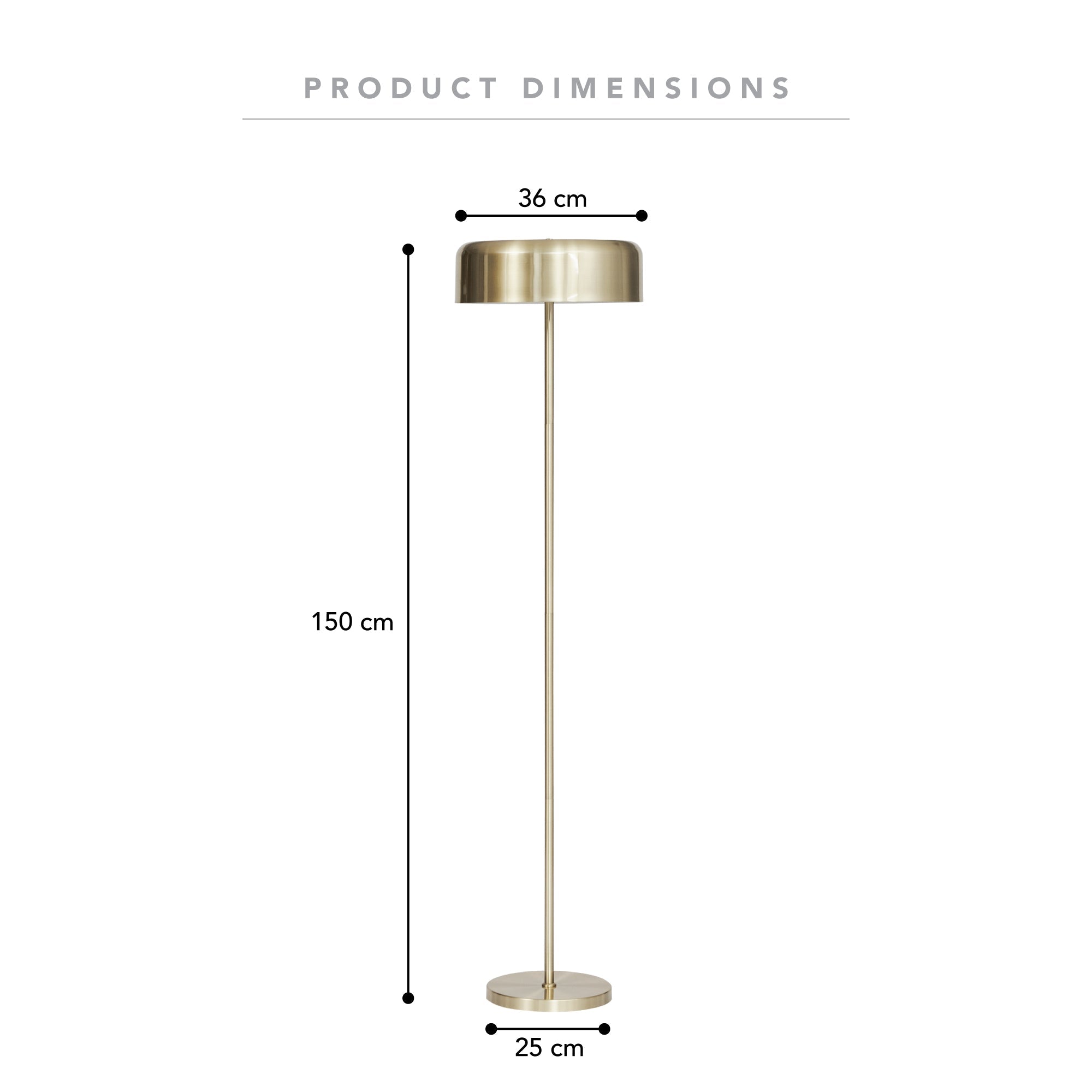 Mushroom Floor Lamp Gold