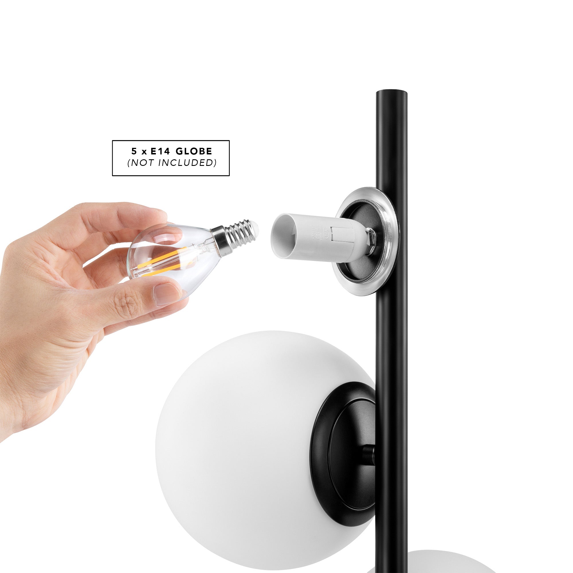 Mateo Cluster Floor Lamp Black