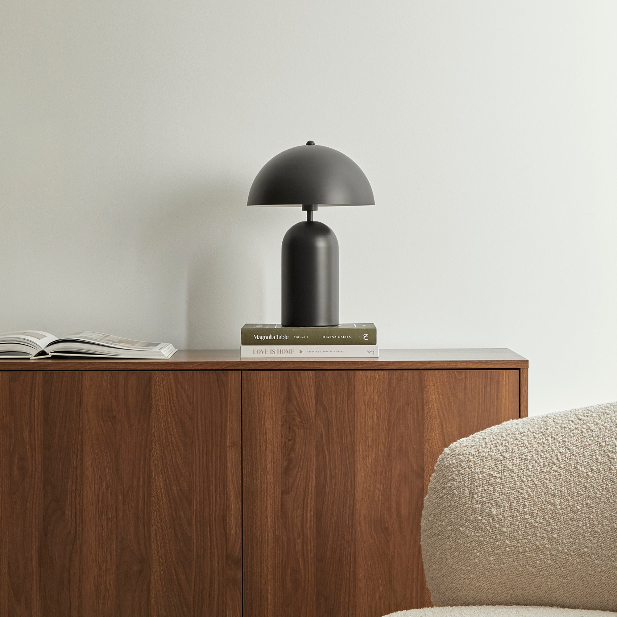Mushroom Table Lamp Black