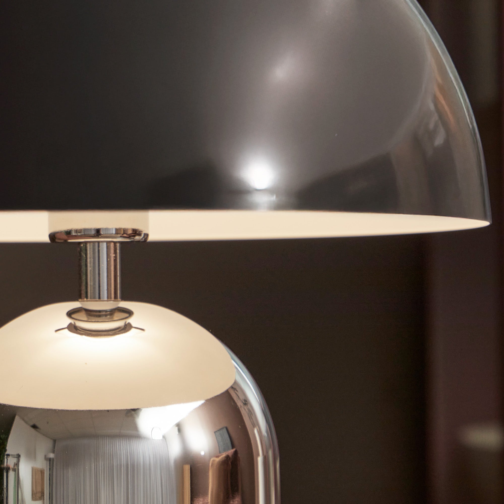 Mushroom Table Lamp Chrome