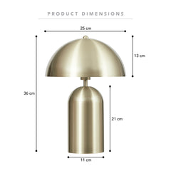 Mushroom Table Lamp Gold