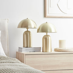 Mushroom Table Lamp Gold (Set of 2)