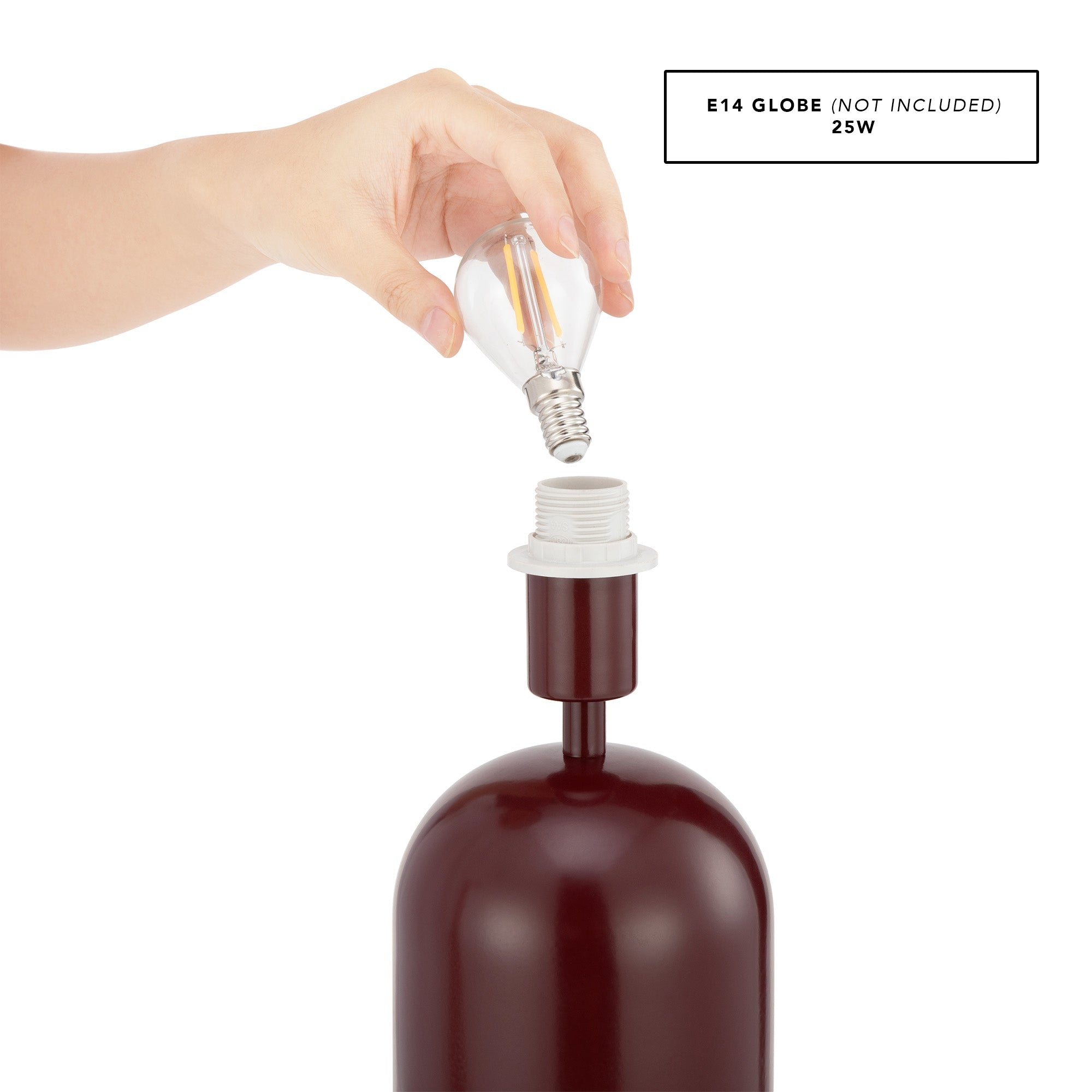 Mushroom Table Lamp Cabernet