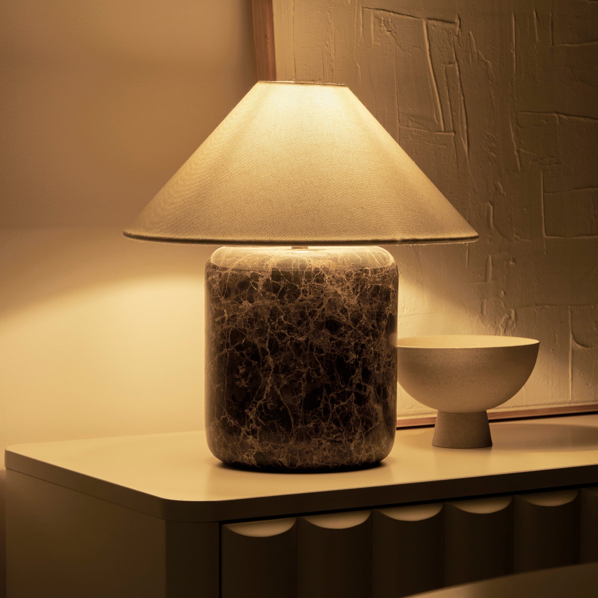 Blake Marble Table Lamp Cocoa
