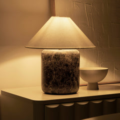 Blake Marble Table Lamp Cocoa (Set of 2)