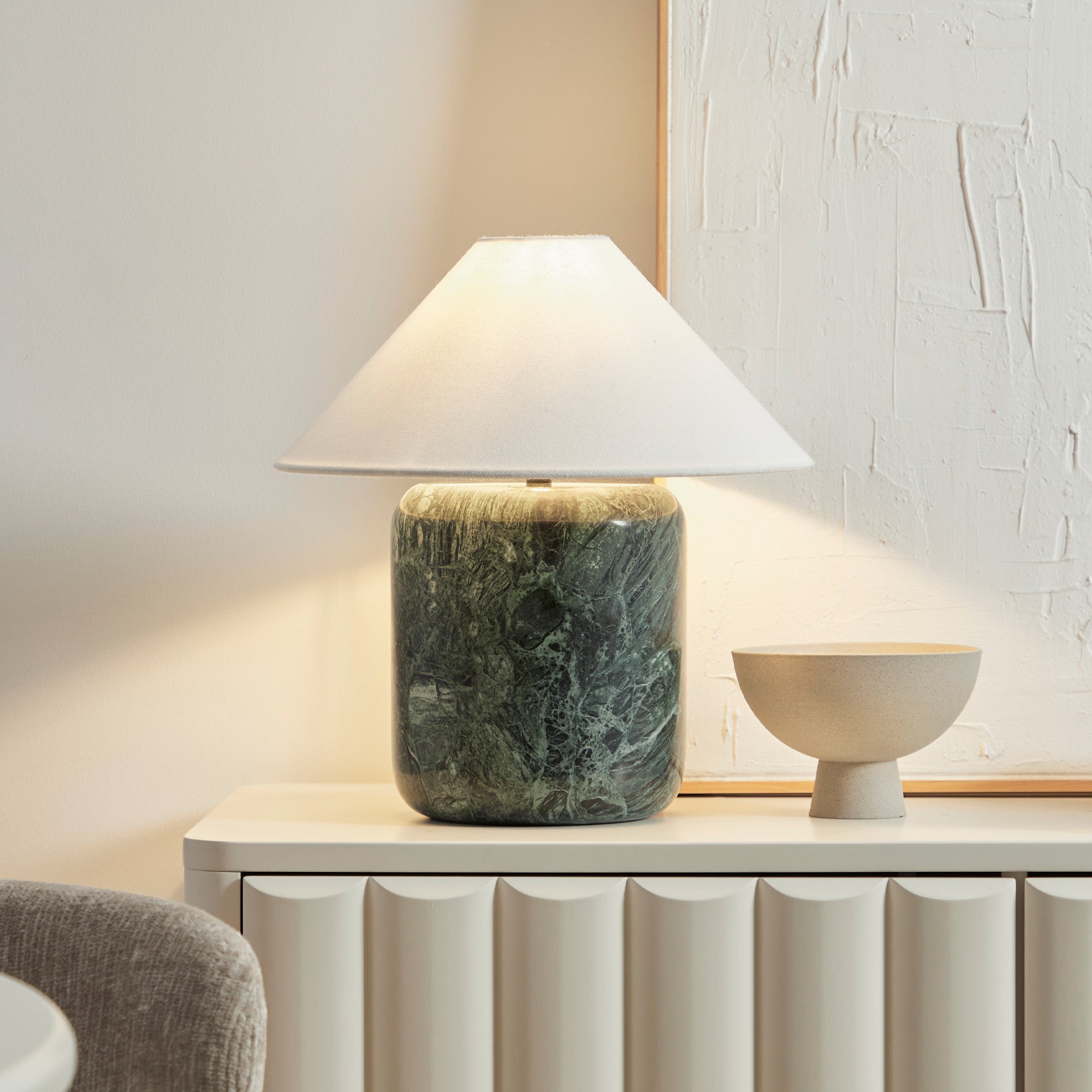 Blake Marble Table Lamp Emerald