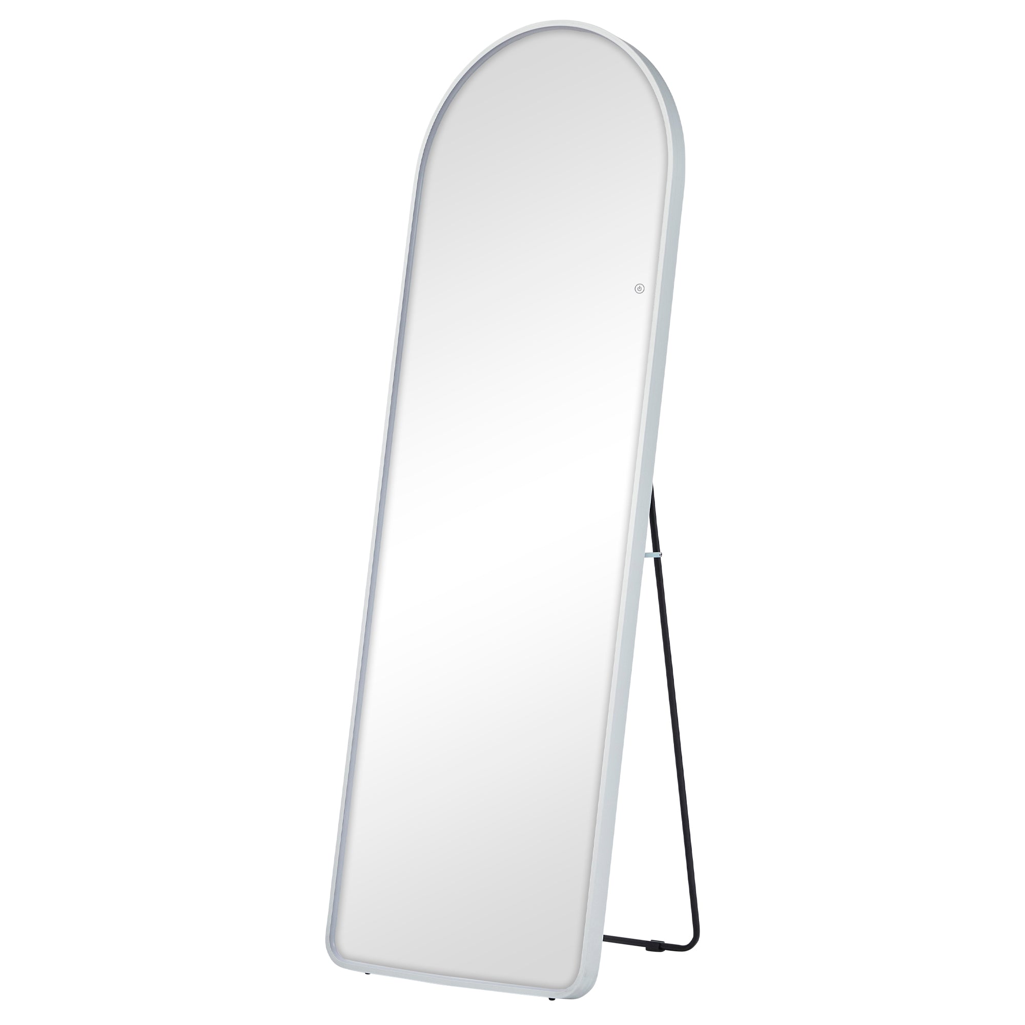 Luna 160cm Standing Arch Front Illuminated Mirror Silver