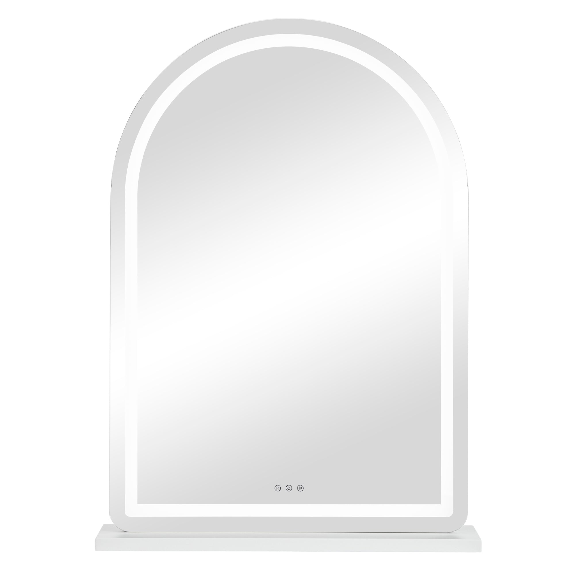 Luna 102cm Arch Front Illuminated Vanity Mirror White