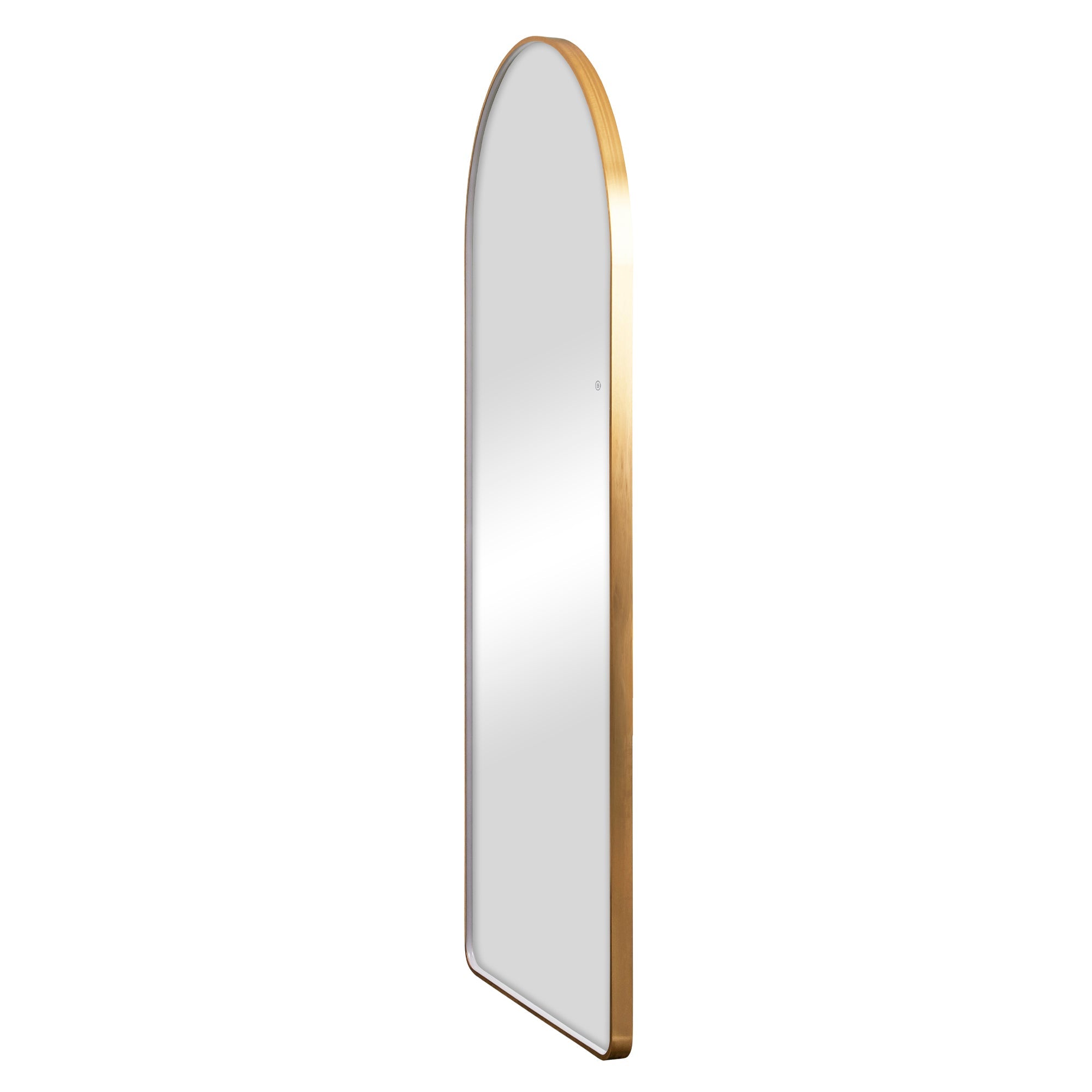 Luna 180cm Arch Front Illuminated Mirror Gold