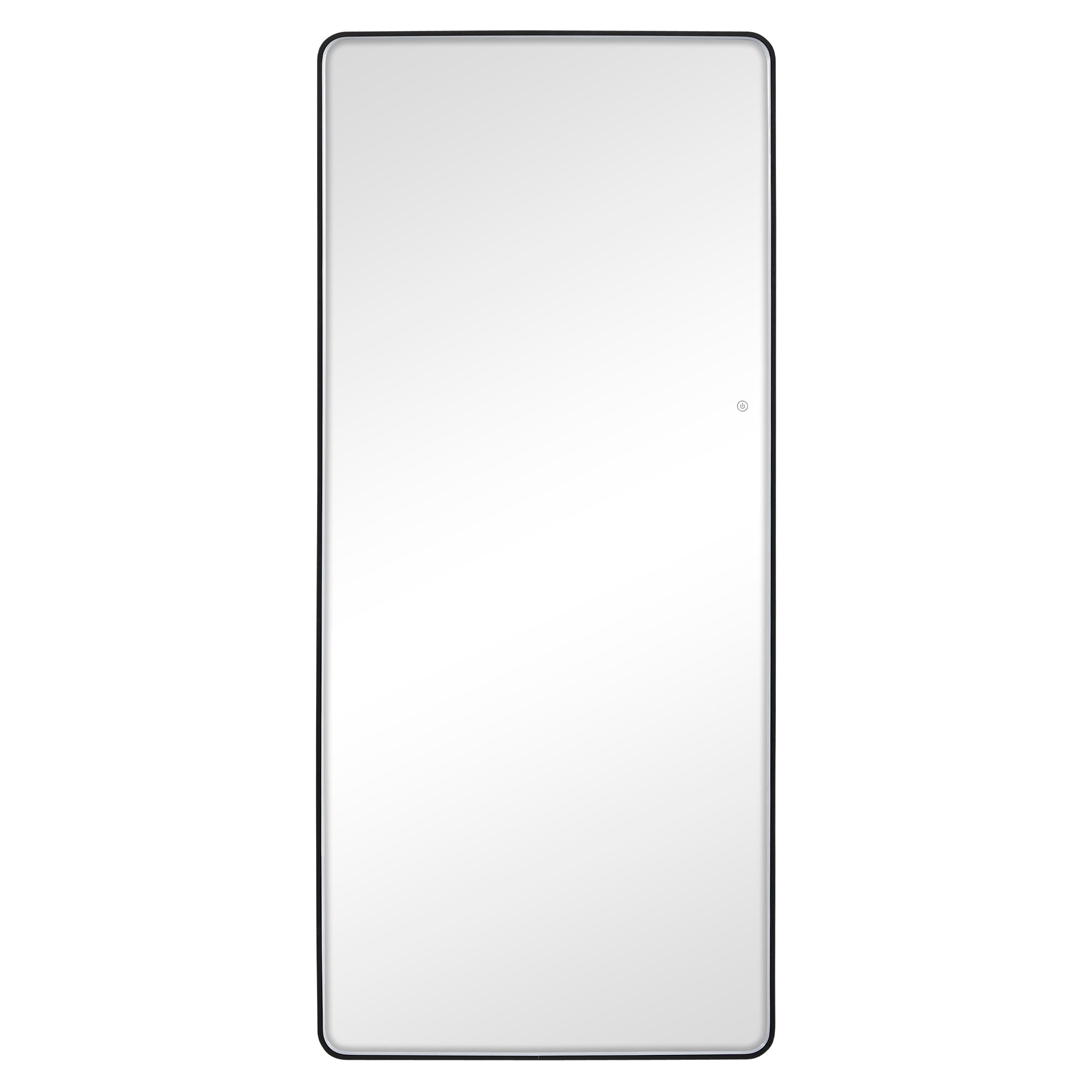 Luna 180cm Rectangle Front Illuminated Mirror Black