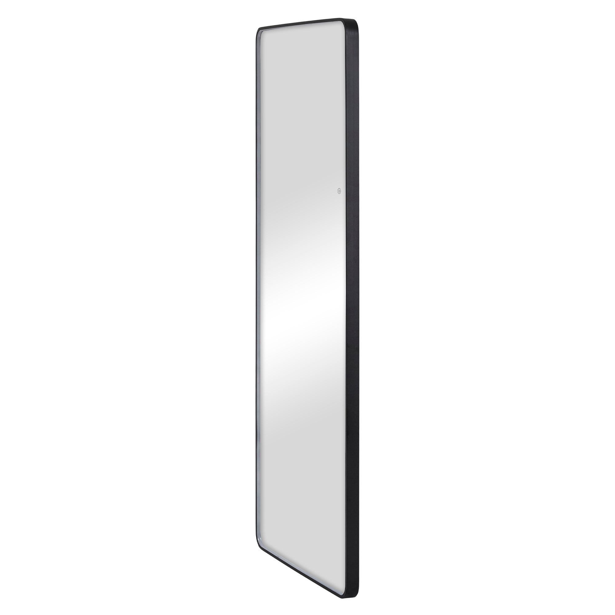 Luna 180cm Rectangle Front Illuminated Mirror Black