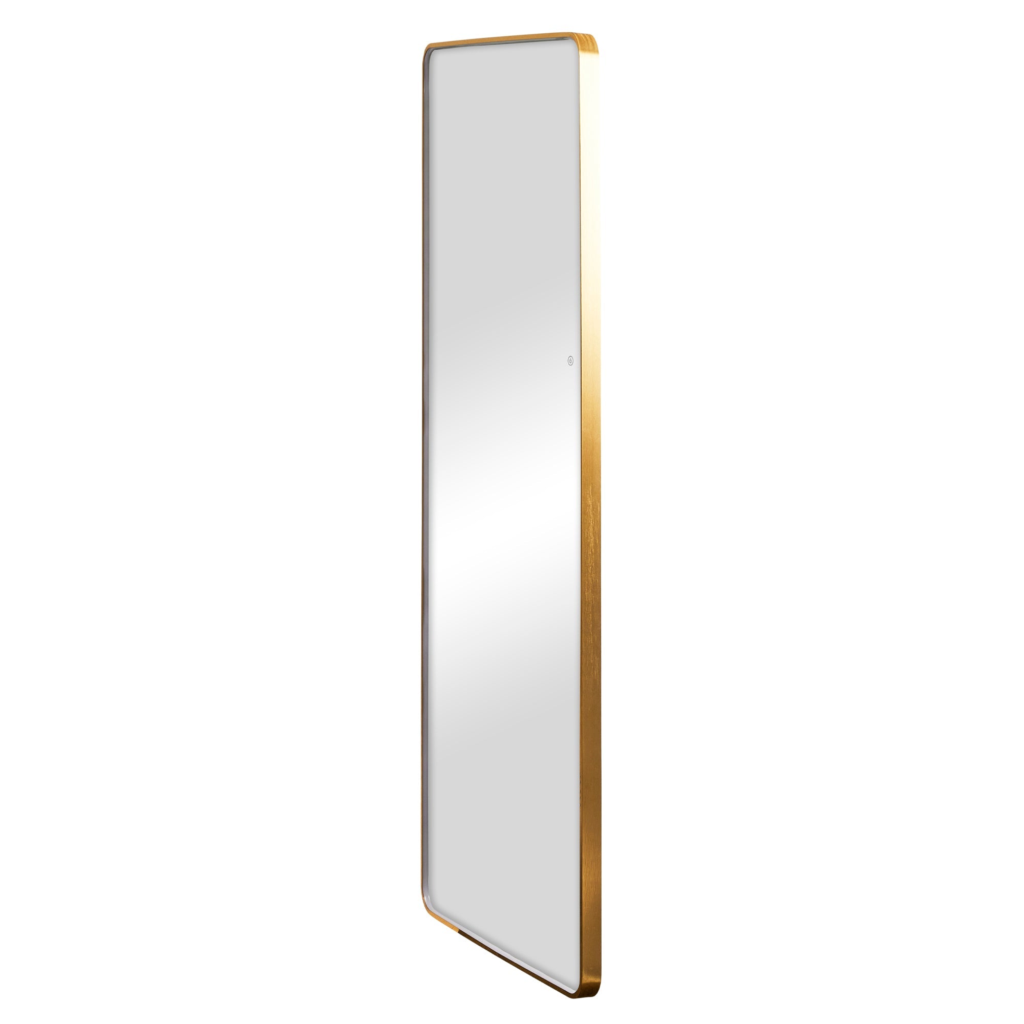 Luna 180cm Rectangle Front Illuminated Mirror Gold