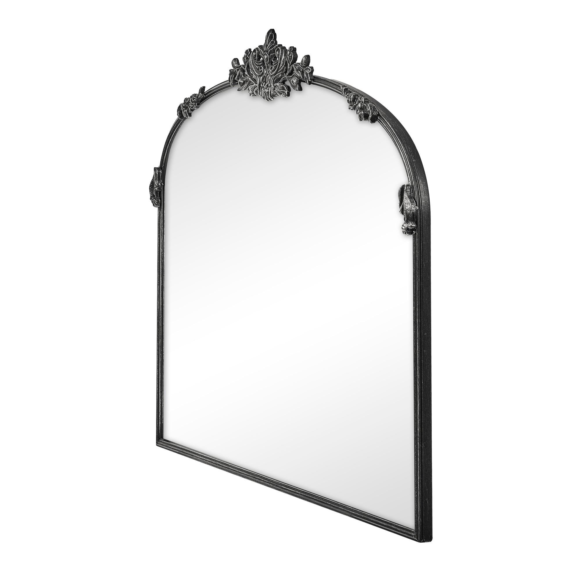 Florence 100cm Baroque Mirror Black