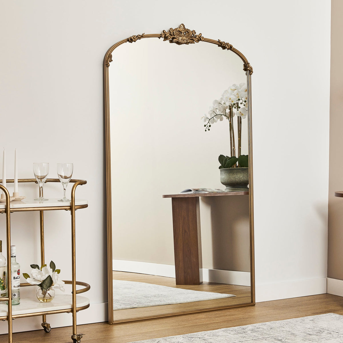Florence XL 180cm Baroque Mirror Gold