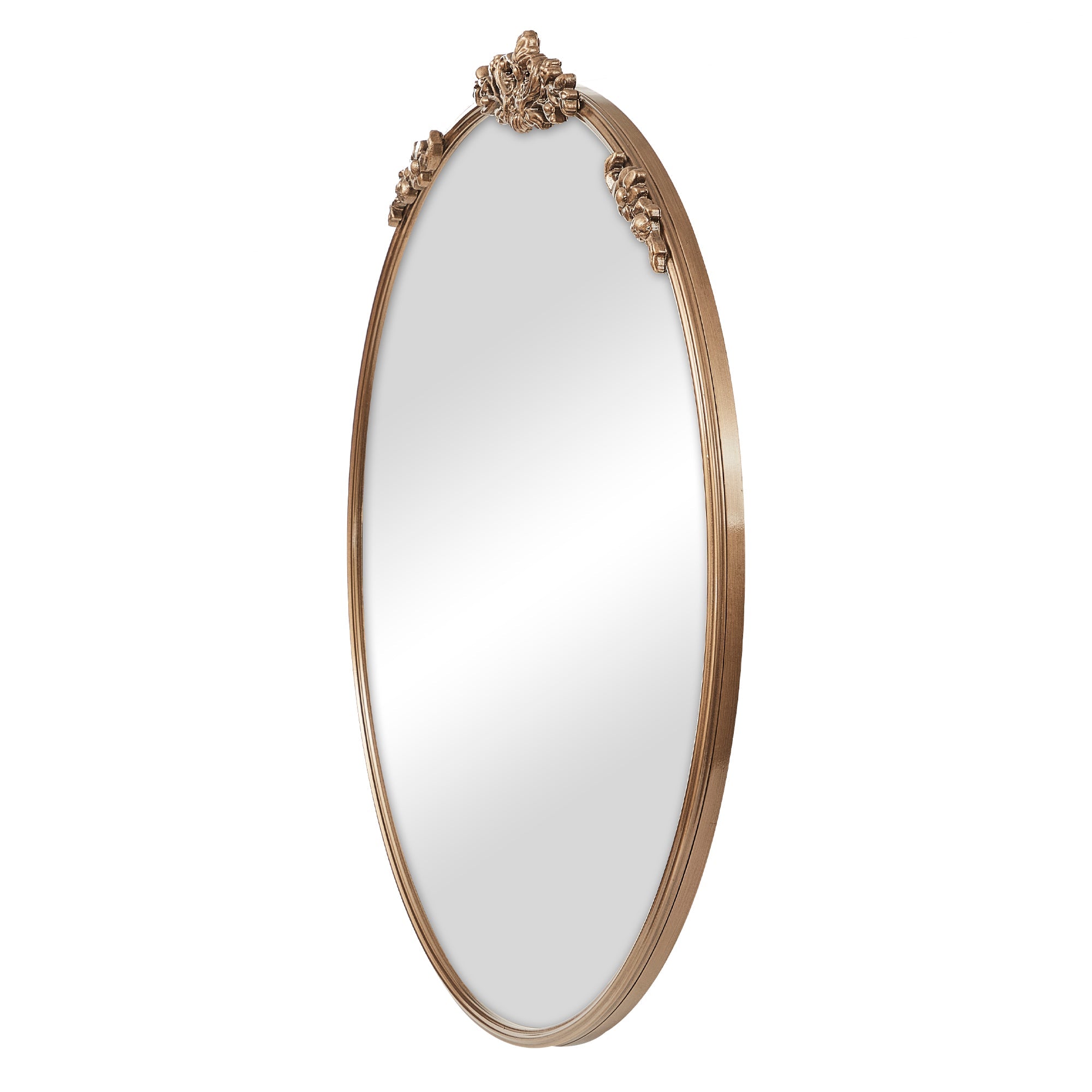 Florence 80cm Baroque Round Mirror Gold
