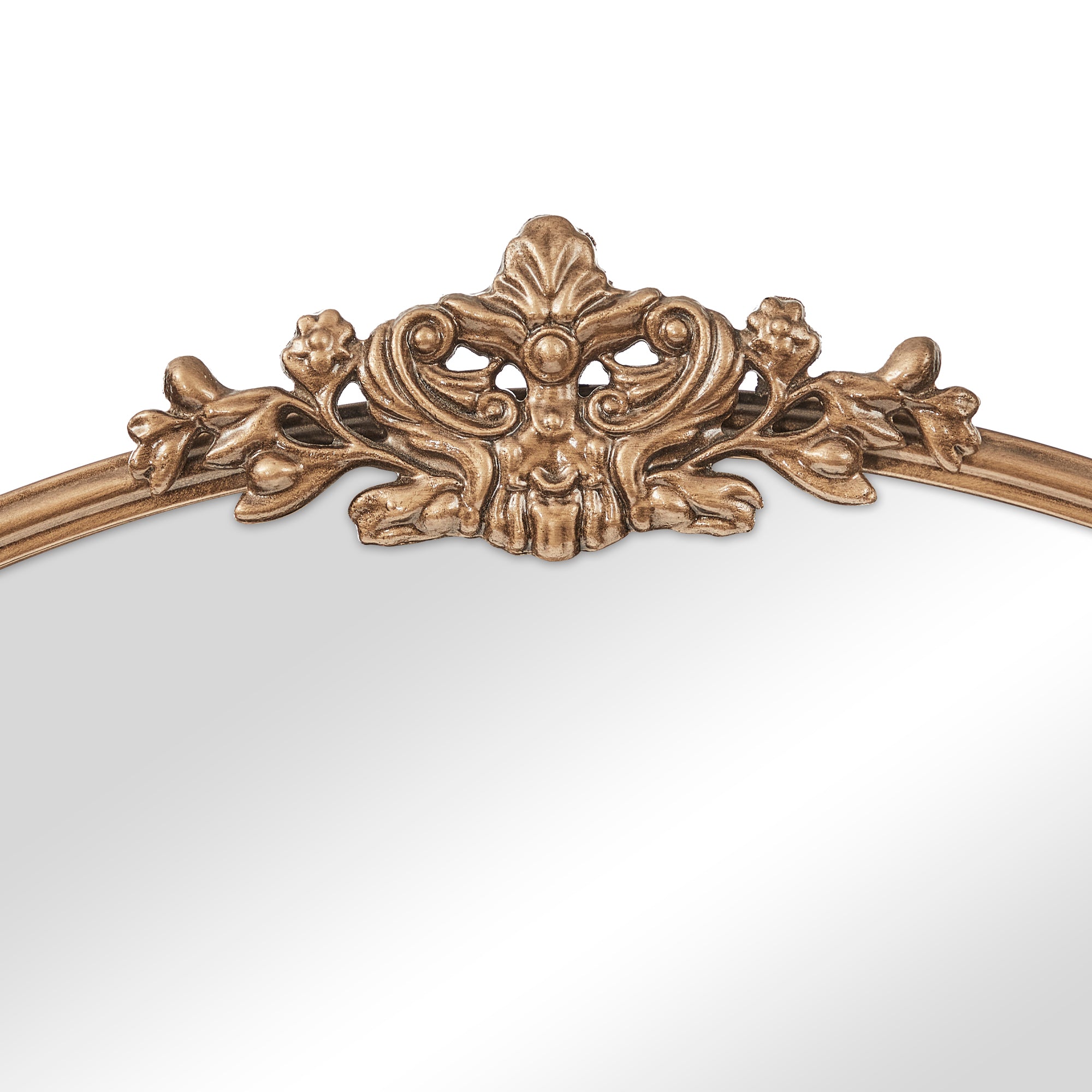Florence 80cm Baroque Round Mirror Gold