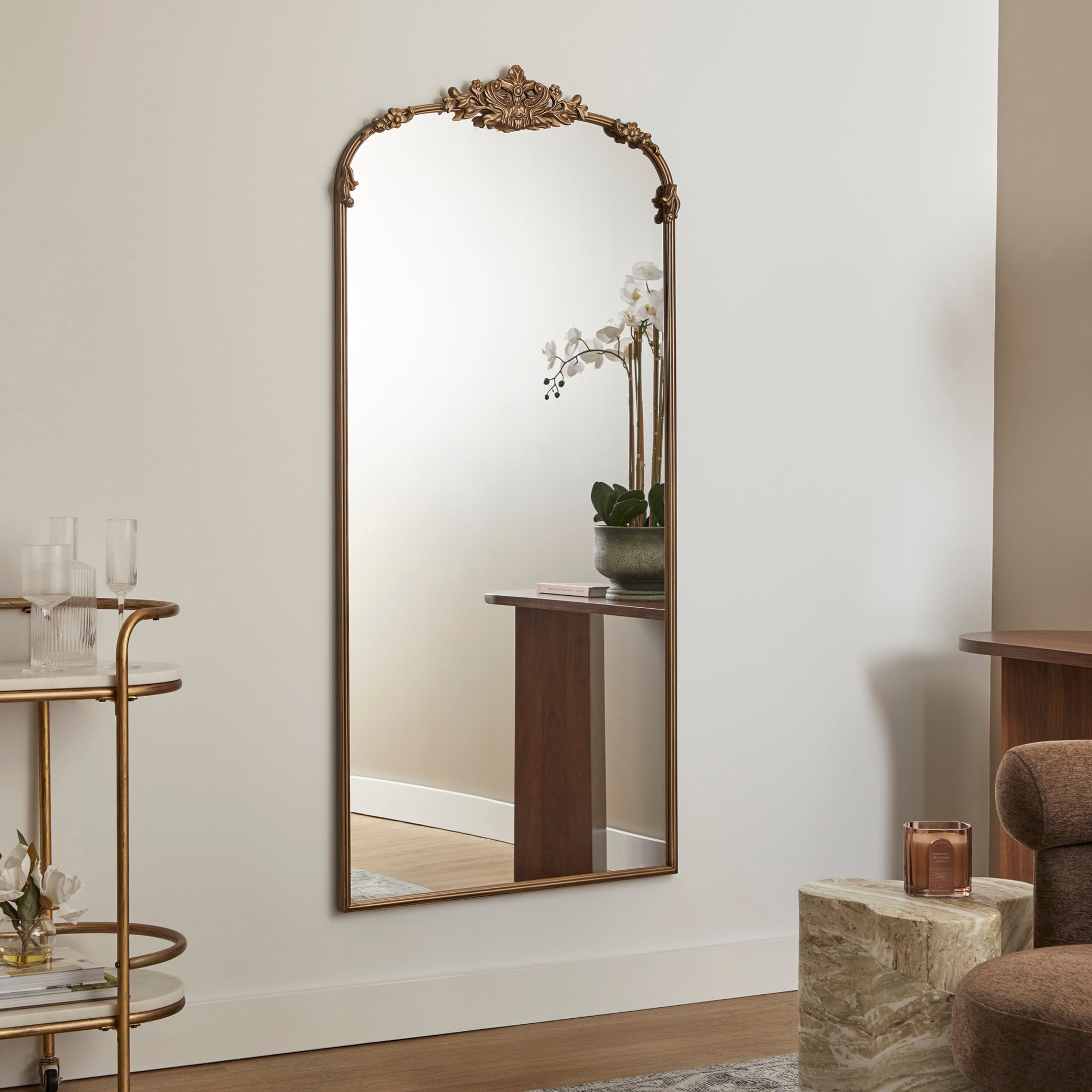 Florence 160cm Baroque Mirror Gold