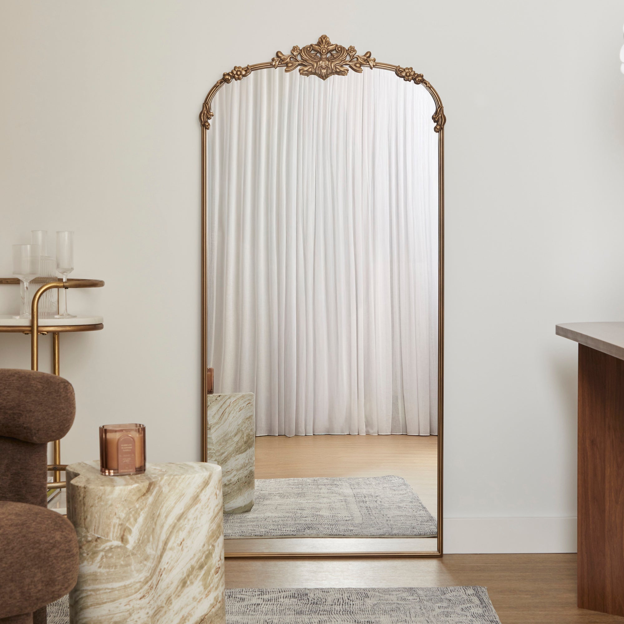 Florence 160cm Baroque Mirror Gold