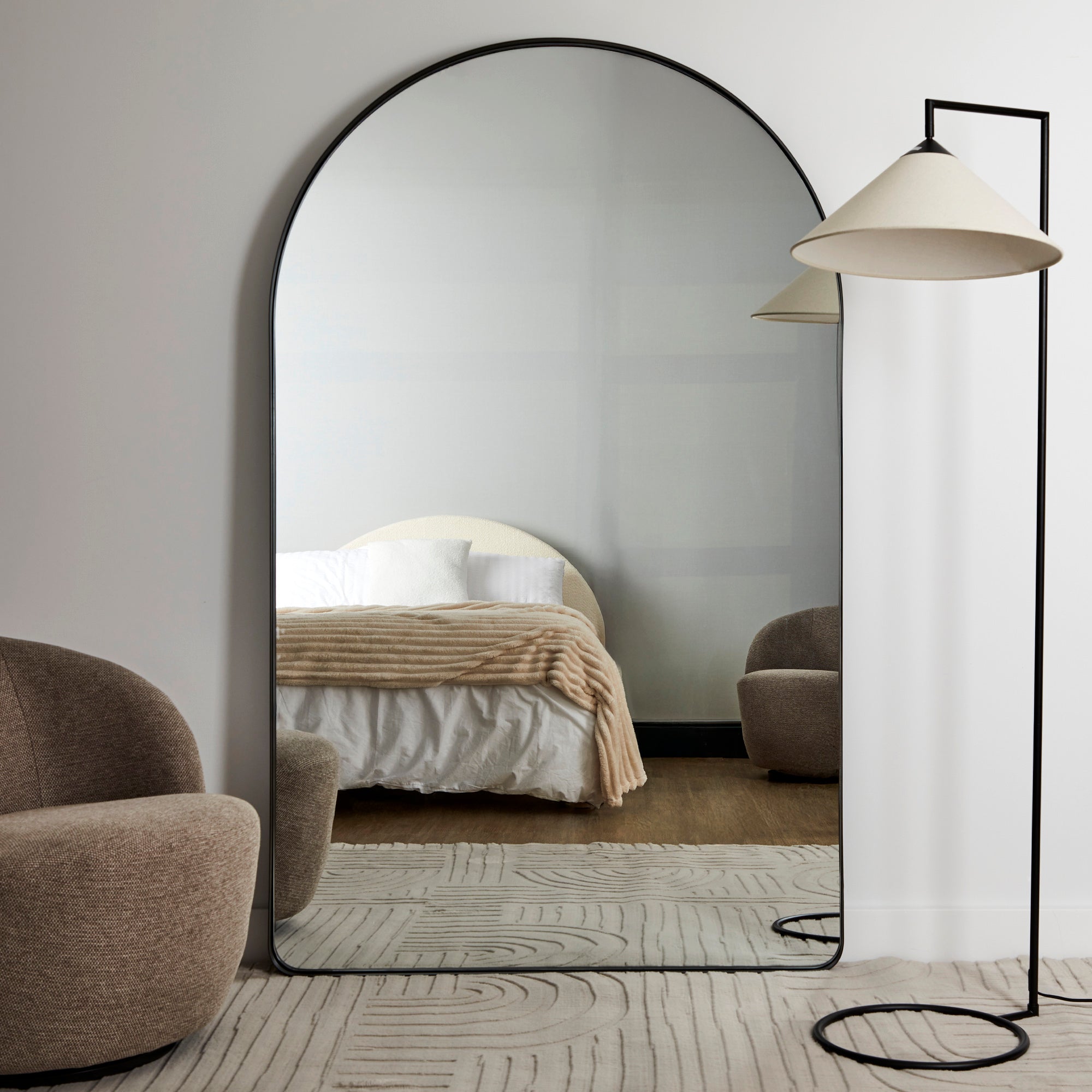 Arden 180cm Arch Mirror Black