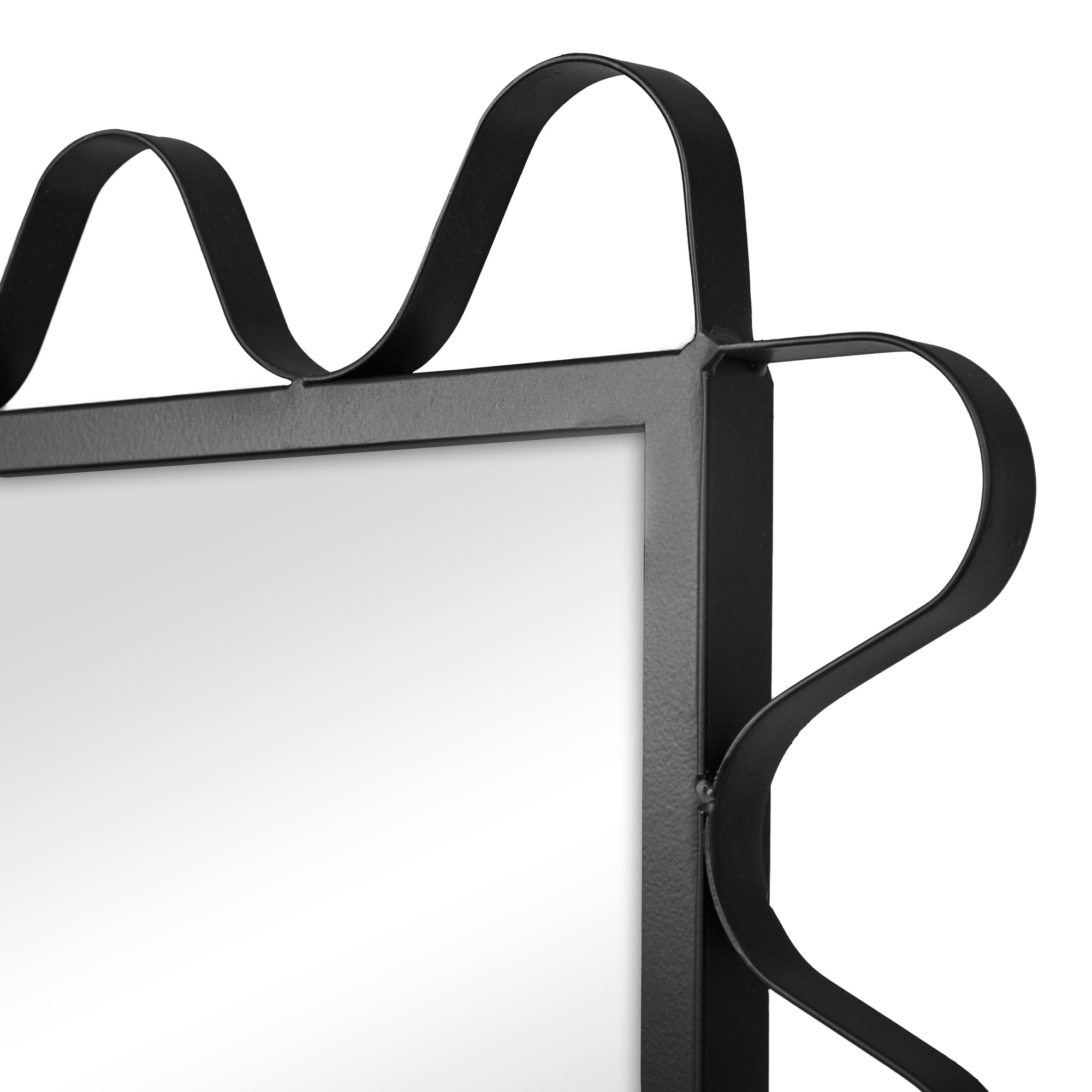 Aria Wavey 180cm Floor Length Mirror Black