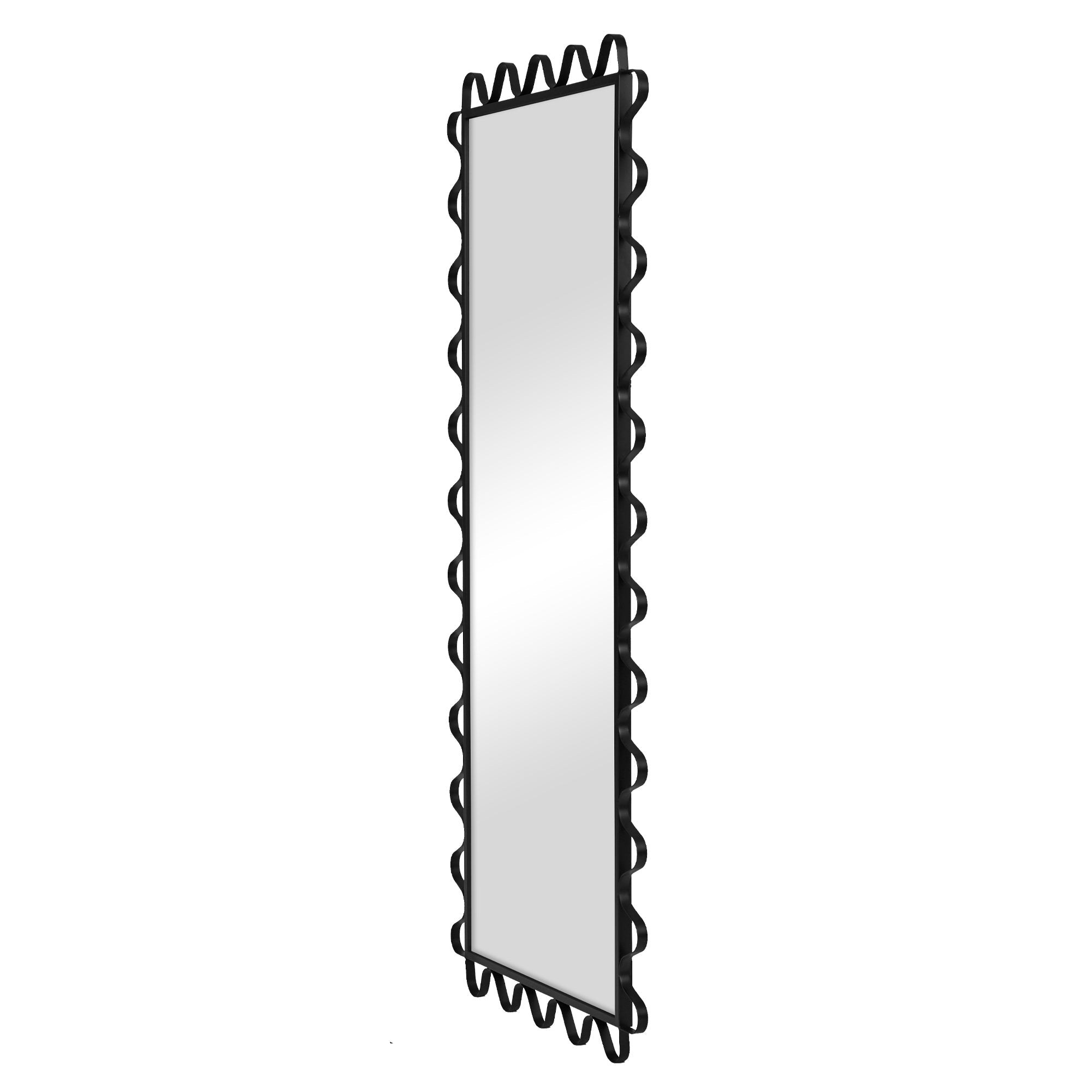 Aria Wavey 180cm Floor Length Mirror Black