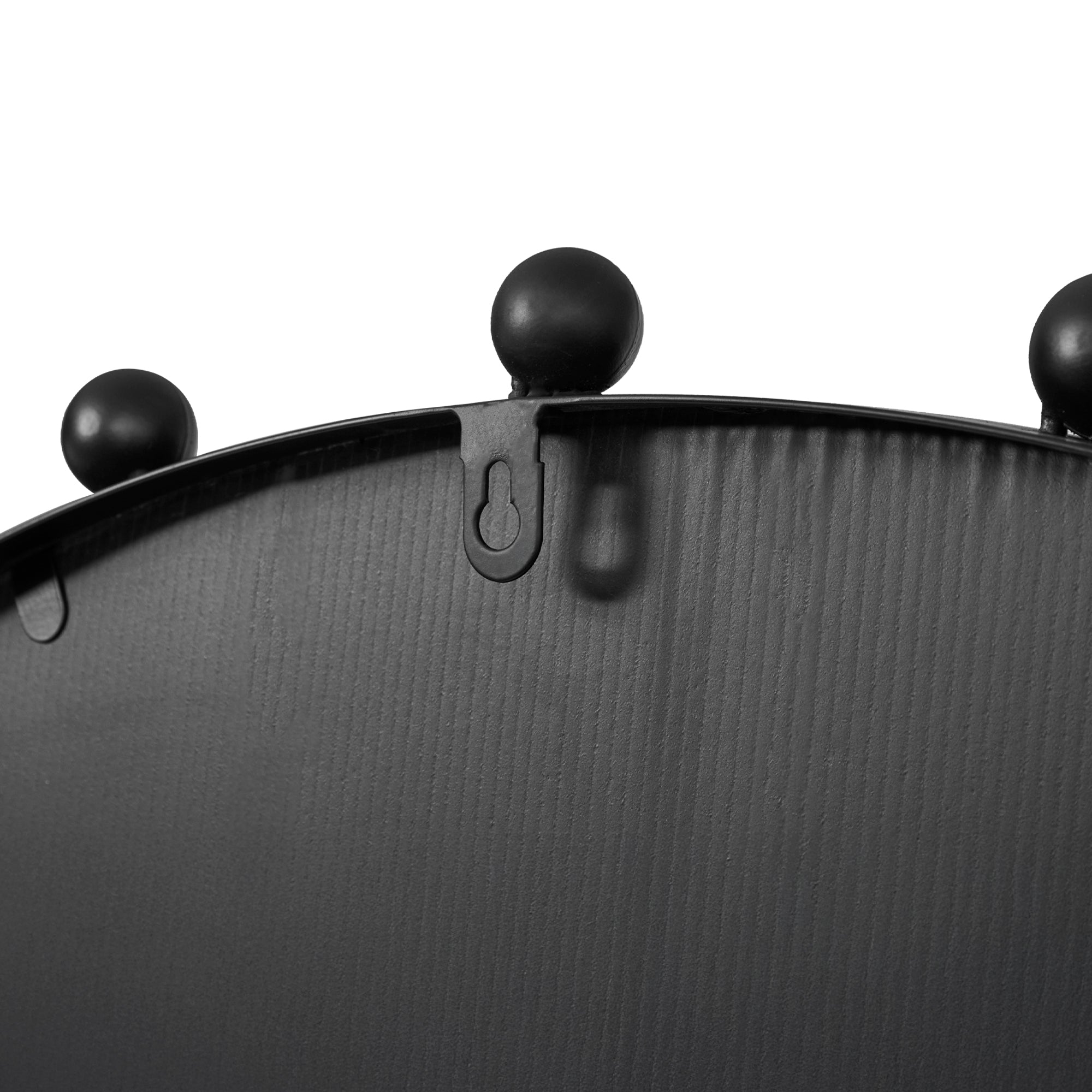 Orbit Sphere 90cm Round Mirror Black