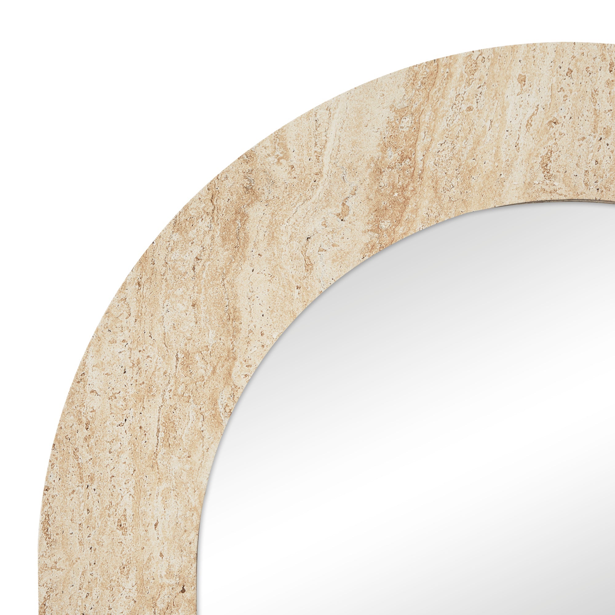Sienna 180cm Arch Mirror Travertine Look
