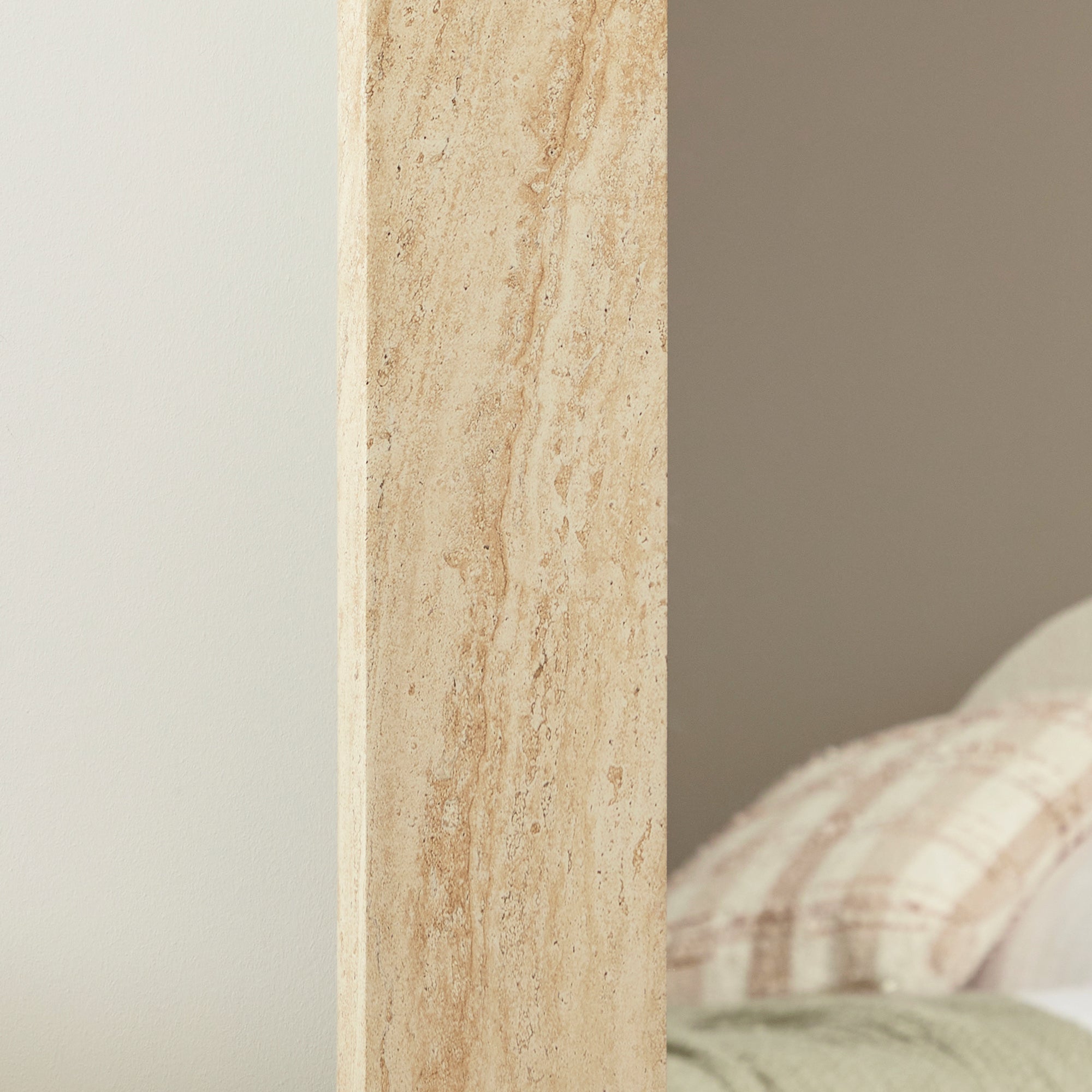 Sienna 180cm Rectangle Mirror Travertine Look