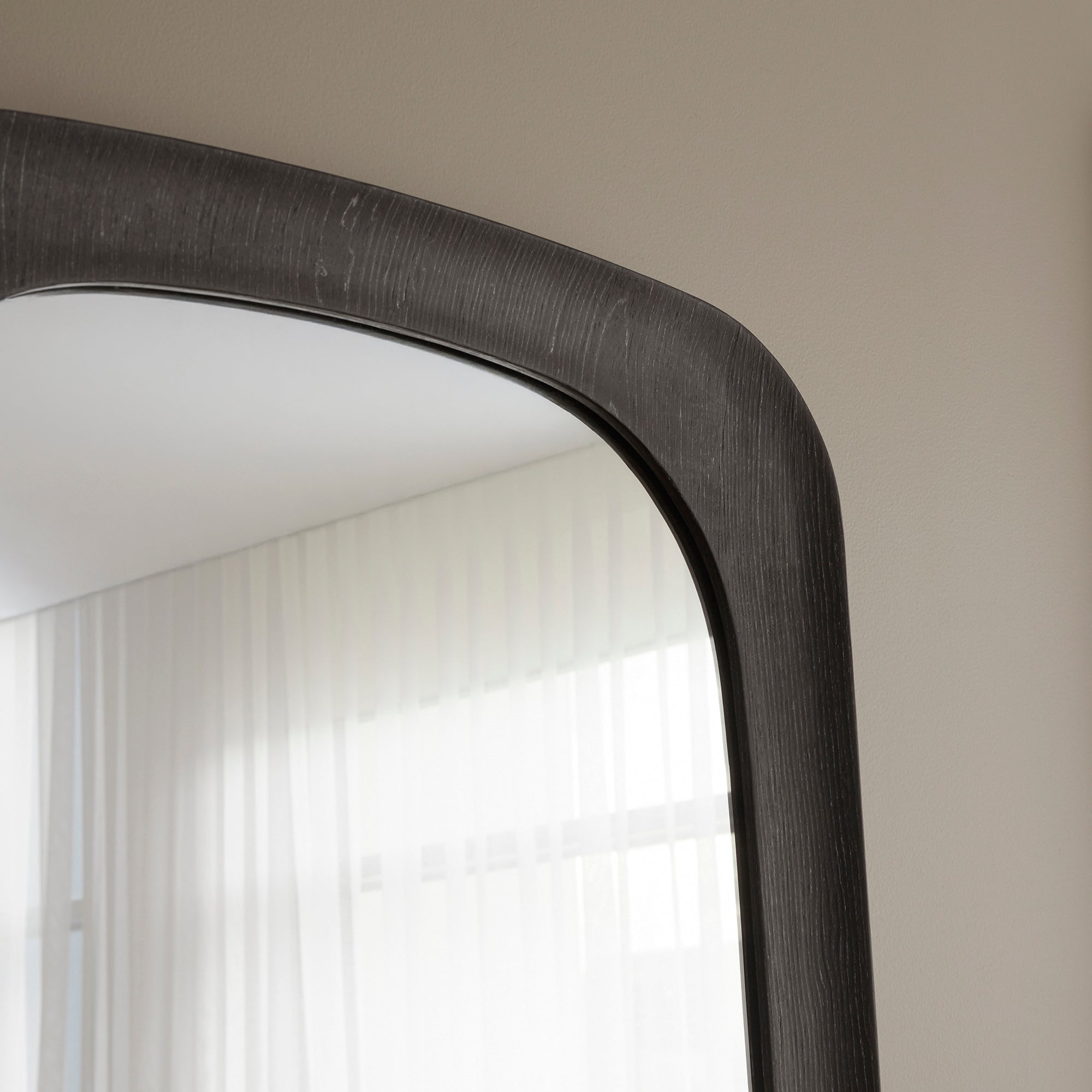 Rue 180cm Rectangle Mirror Black