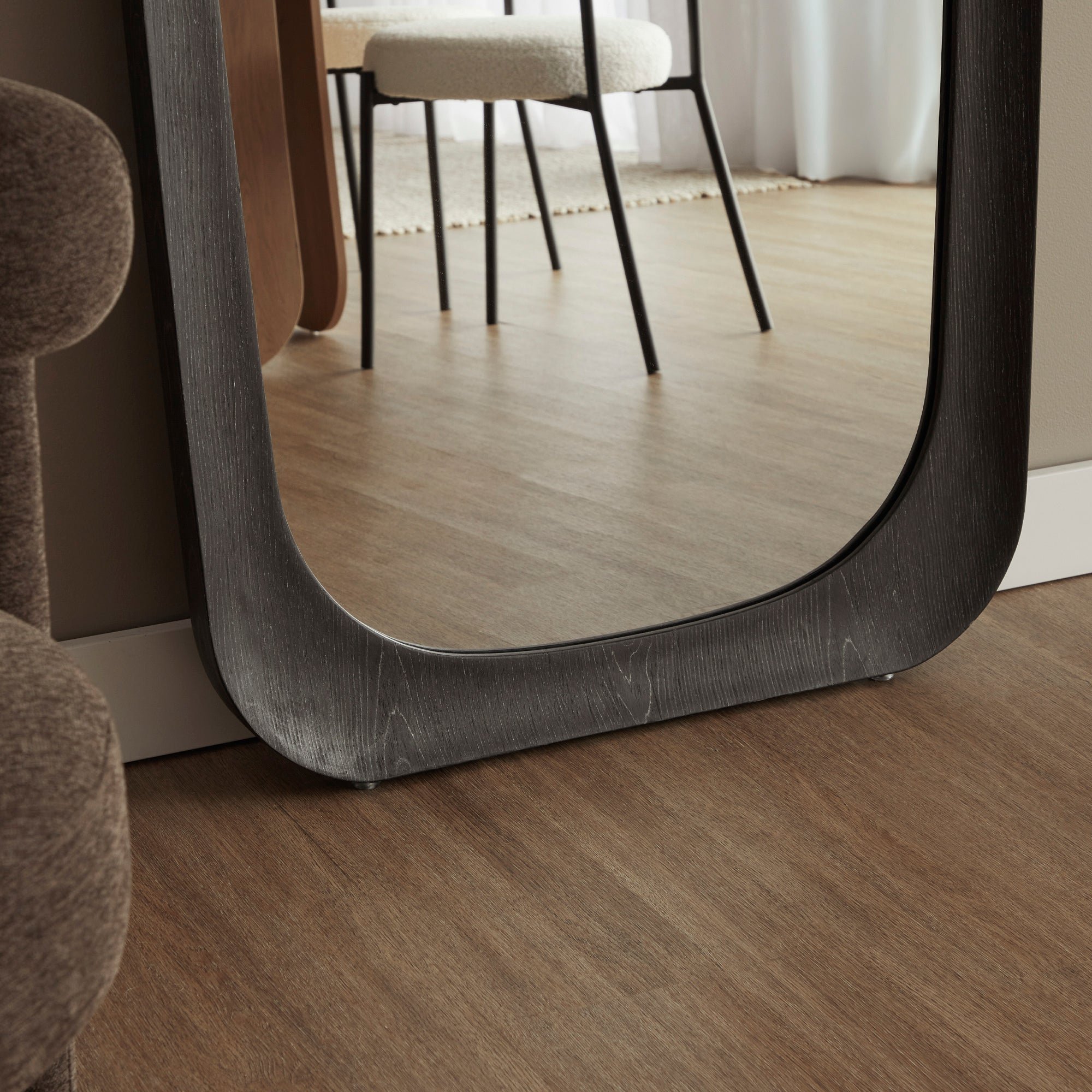 Rue 180cm Rectangle Mirror Black
